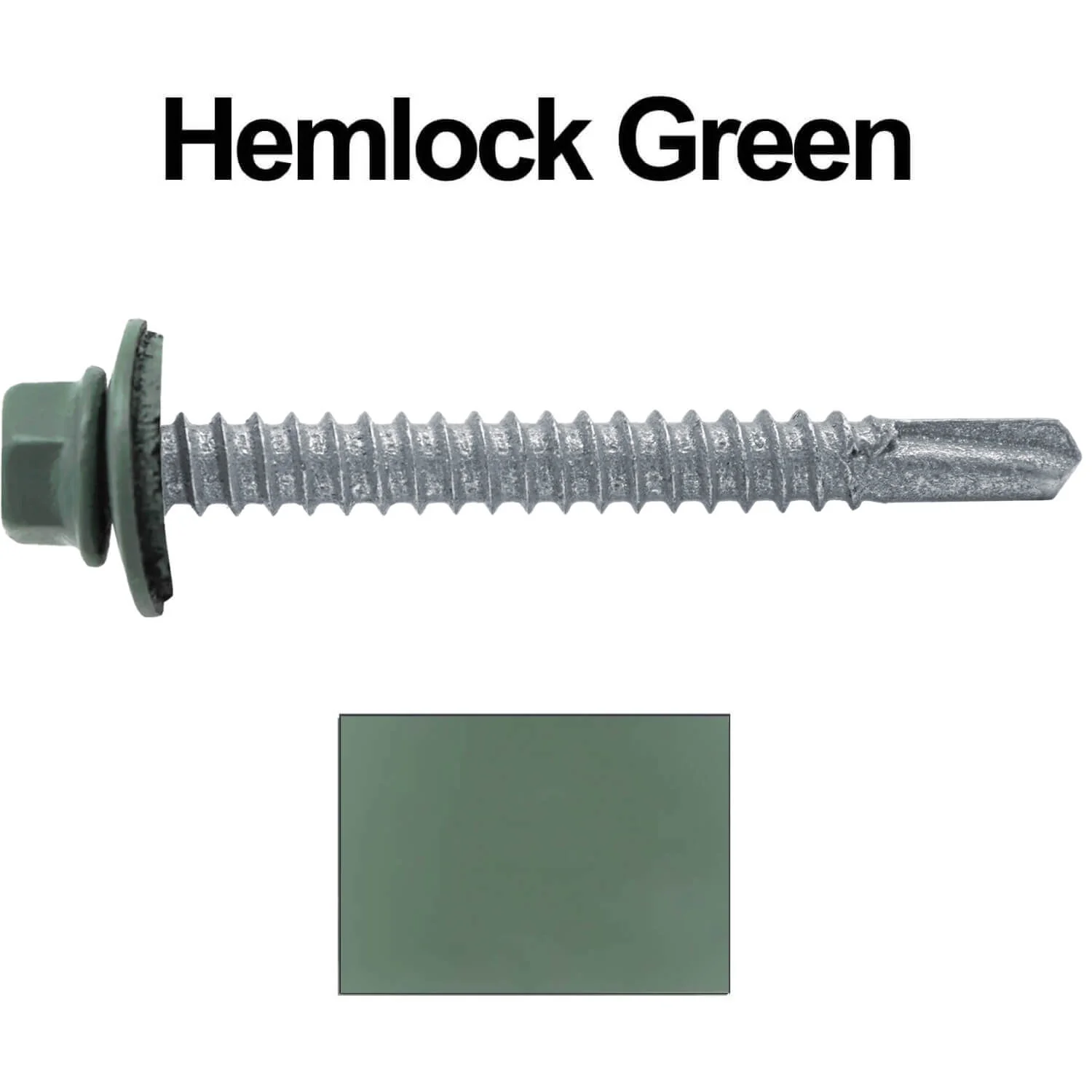 #12 x 2" Metal to Metal Type #3 Metal Roofing Screws - Hex Head Drill Point - 9/16" EPDM Washer. - Image 27