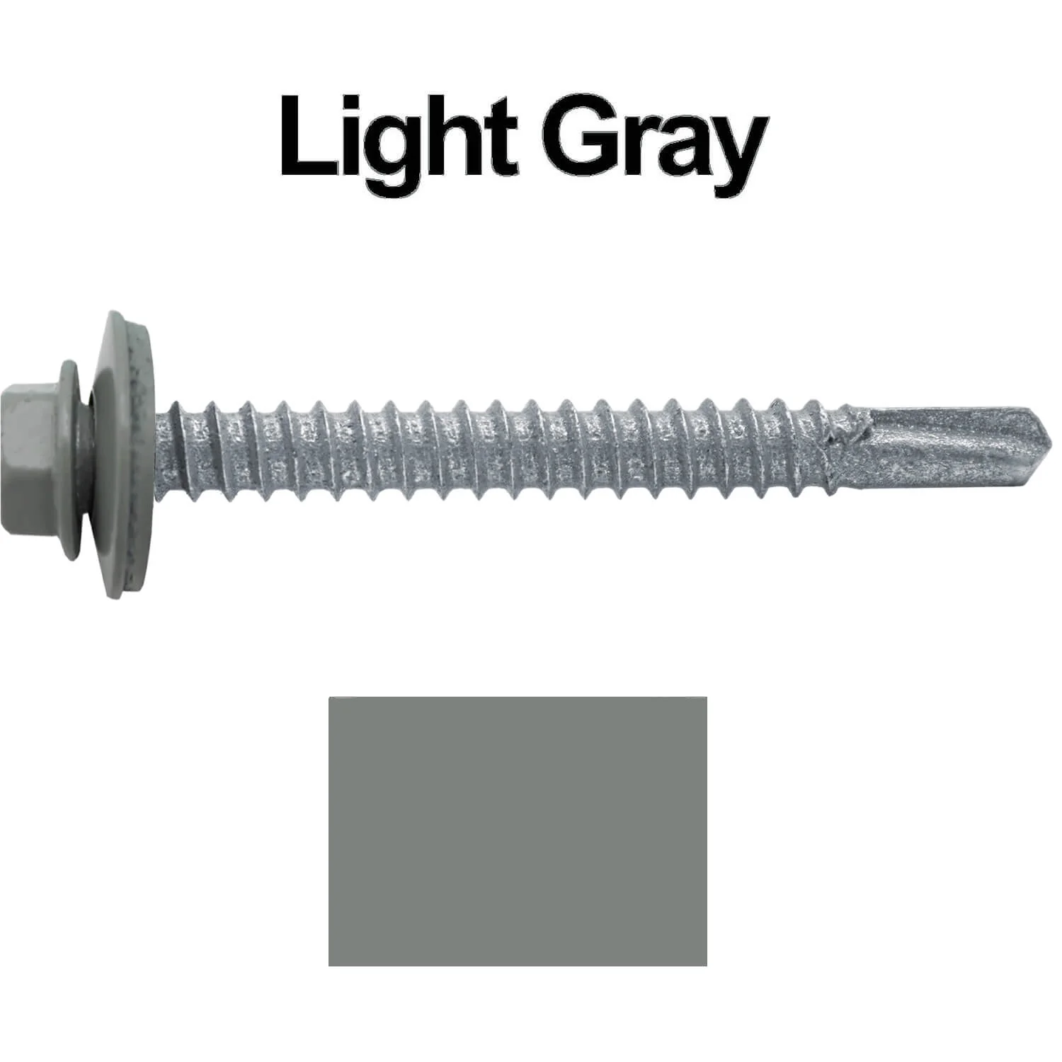 #12 x 2" Metal to Metal Type #3 Metal Roofing Screws - Hex Head Drill Point - 9/16" EPDM Washer. - Image 32