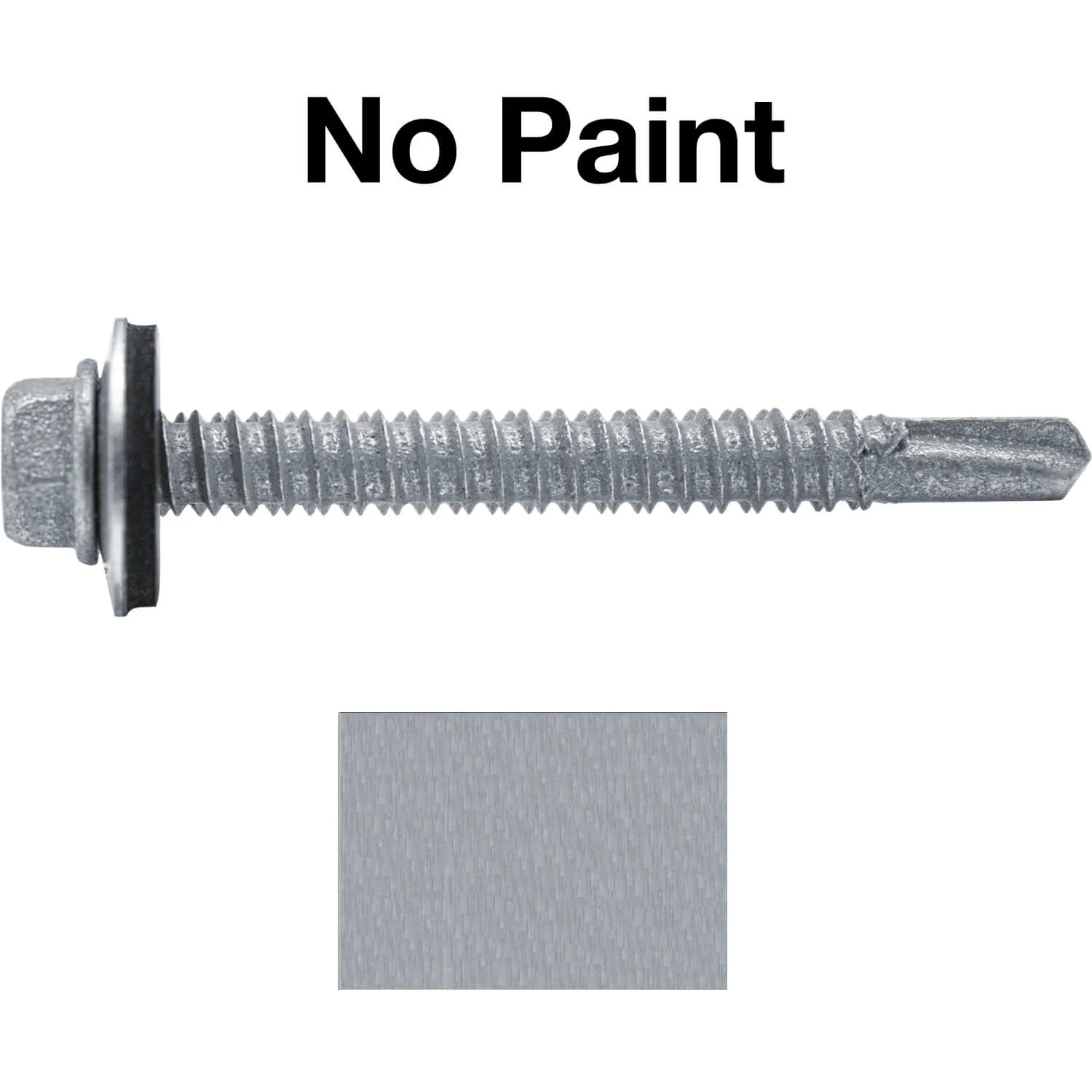 #12 x 2" Metal to Metal Type #3 Metal Roofing Screws - Hex Head Drill Point - 9/16" EPDM Washer. - Image 35