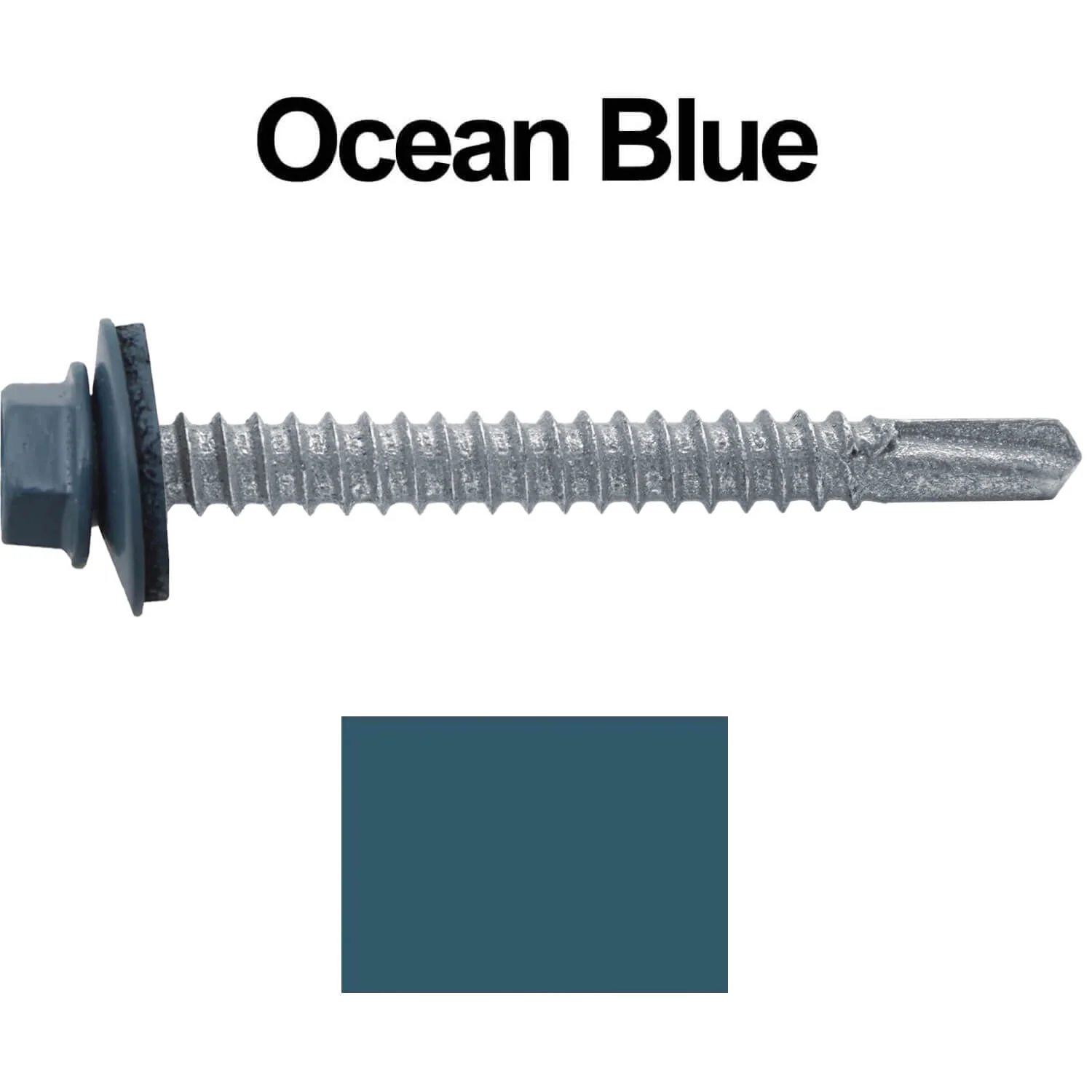 #12 x 2" Metal to Metal Type #3 Metal Roofing Screws - Hex Head Drill Point - 9/16" EPDM Washer. - Image 36