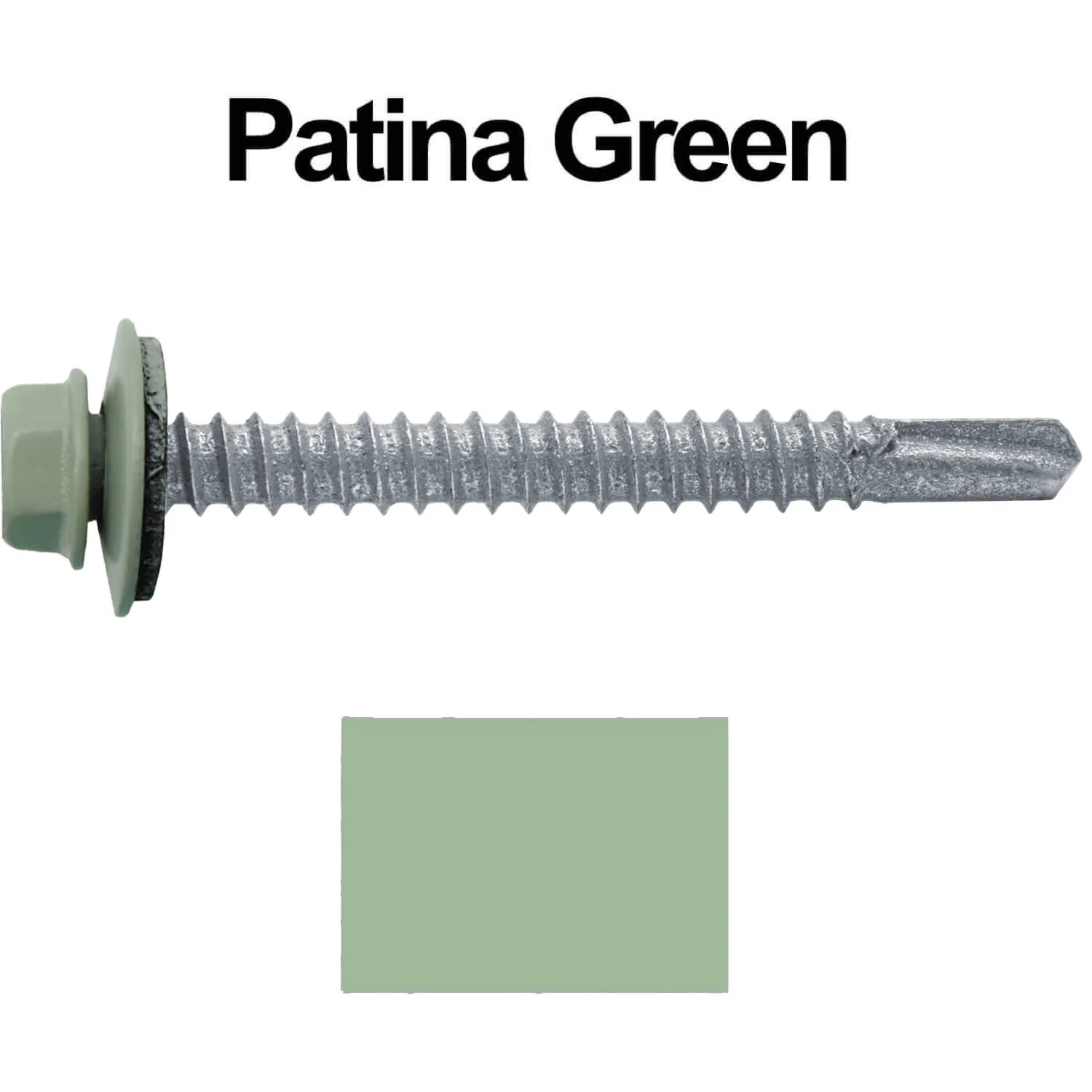 #12 x 2" Metal to Metal Type #3 Metal Roofing Screws - Hex Head Drill Point - 9/16" EPDM Washer. - Image 38