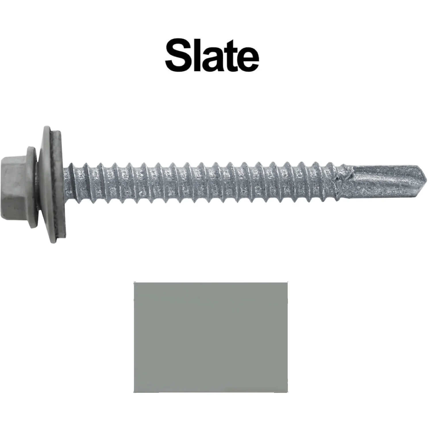 #12 x 2" Metal to Metal Type #3 Metal Roofing Screws - Hex Head Drill Point - 9/16" EPDM Washer. - Image 41