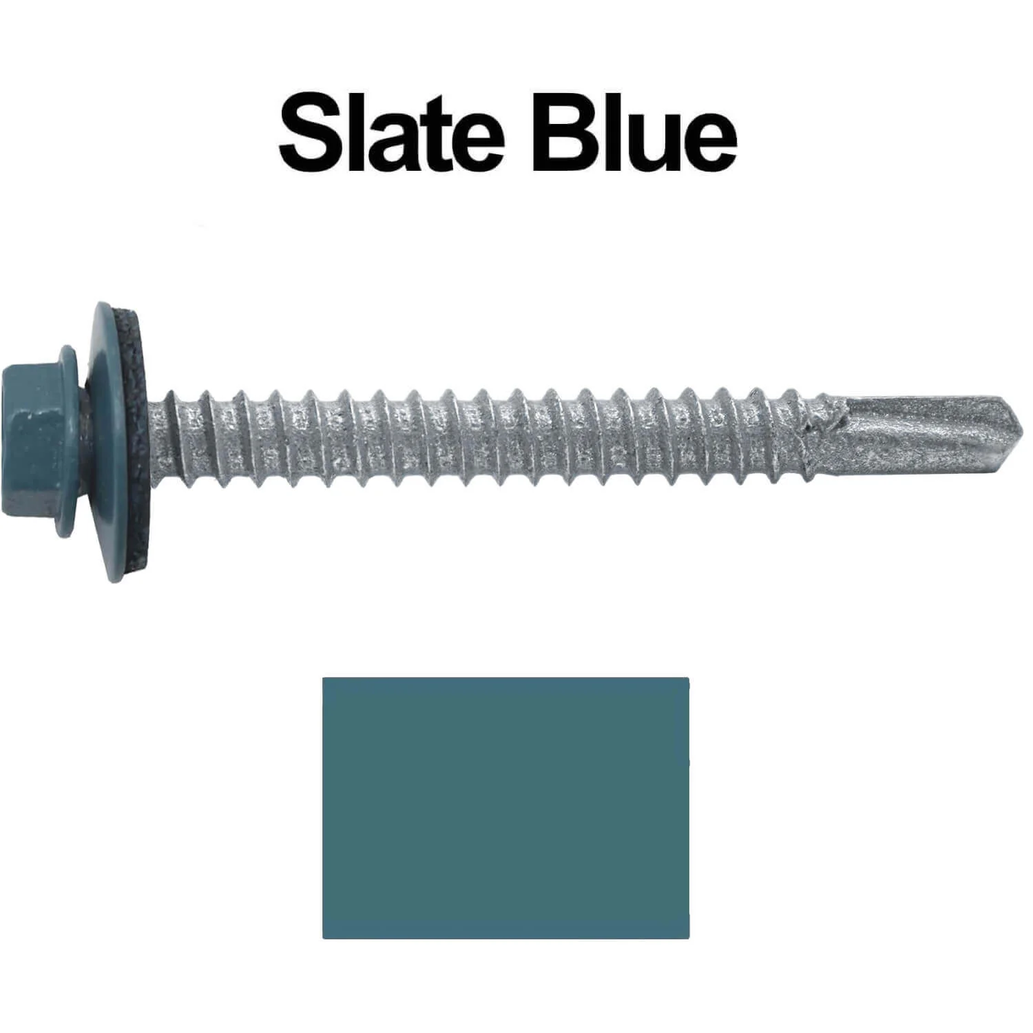 #12 x 2" Metal to Metal Type #3 Metal Roofing Screws - Hex Head Drill Point - 9/16" EPDM Washer. - Image 42