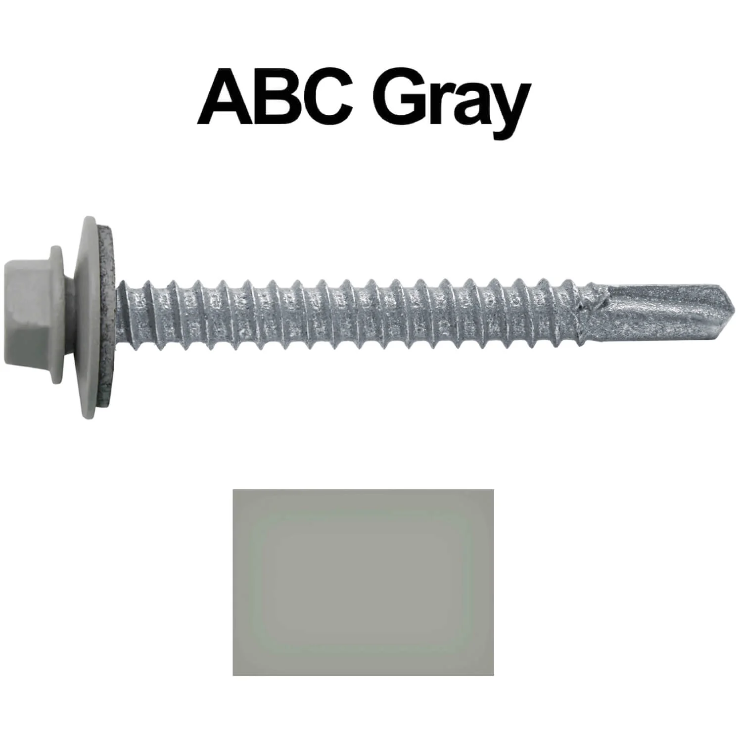 #12 x 2" Metal to Metal Type #3 Metal Roofing Screws - Hex Head Drill Point - 9/16" EPDM Washer. - Image 48