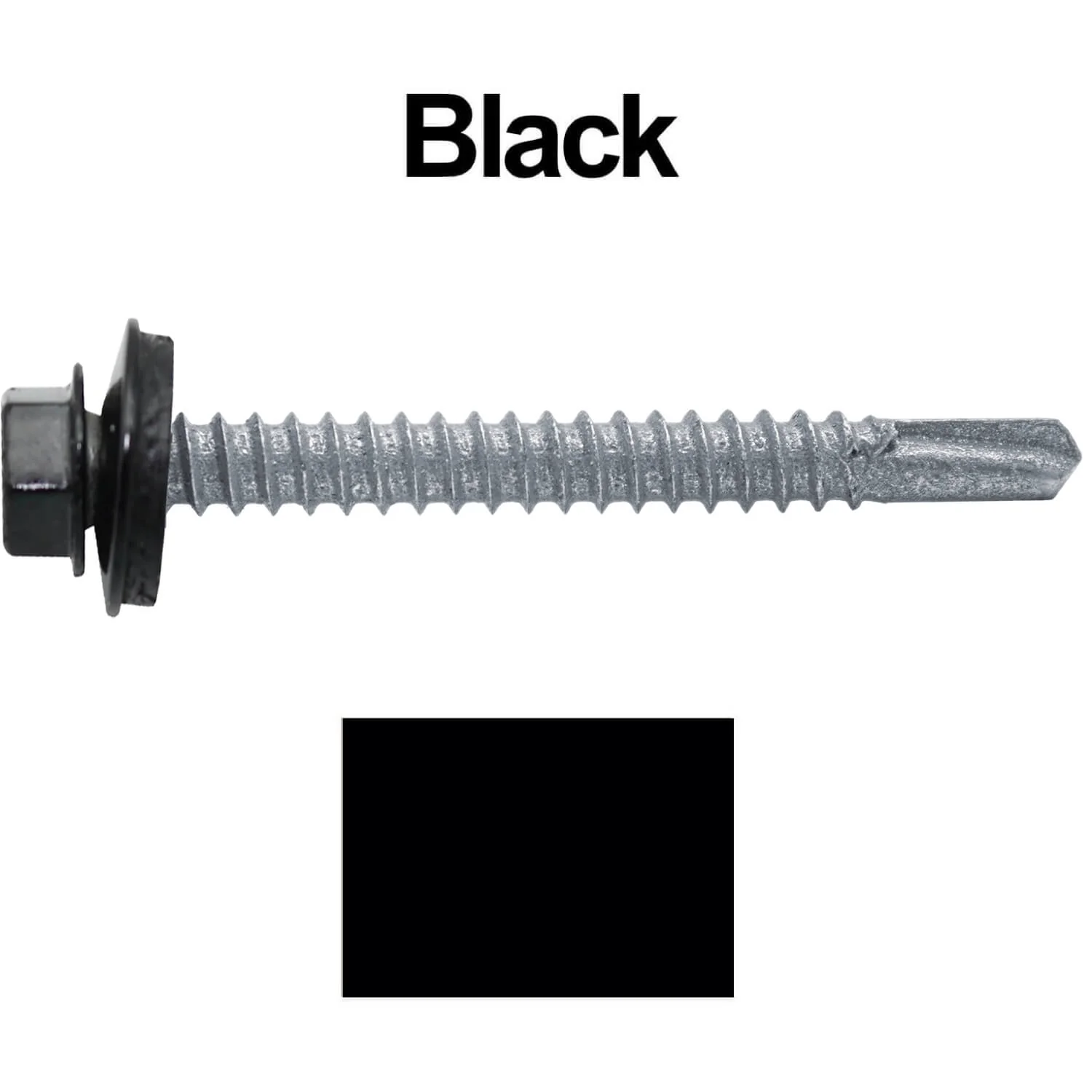 #12 x 2" Metal to Metal Type #3 Metal Roofing Screws - Hex Head Drill Point - 9/16" EPDM Washer. - Image 53