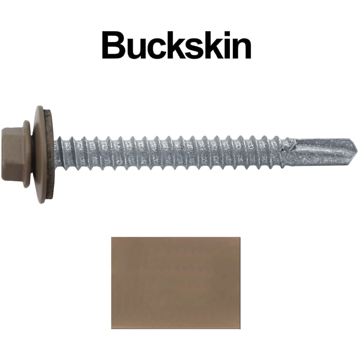 #12 x 2" Metal to Metal Type #3 Metal Roofing Screws - Hex Head Drill Point - 9/16" EPDM Washer. - Image 62