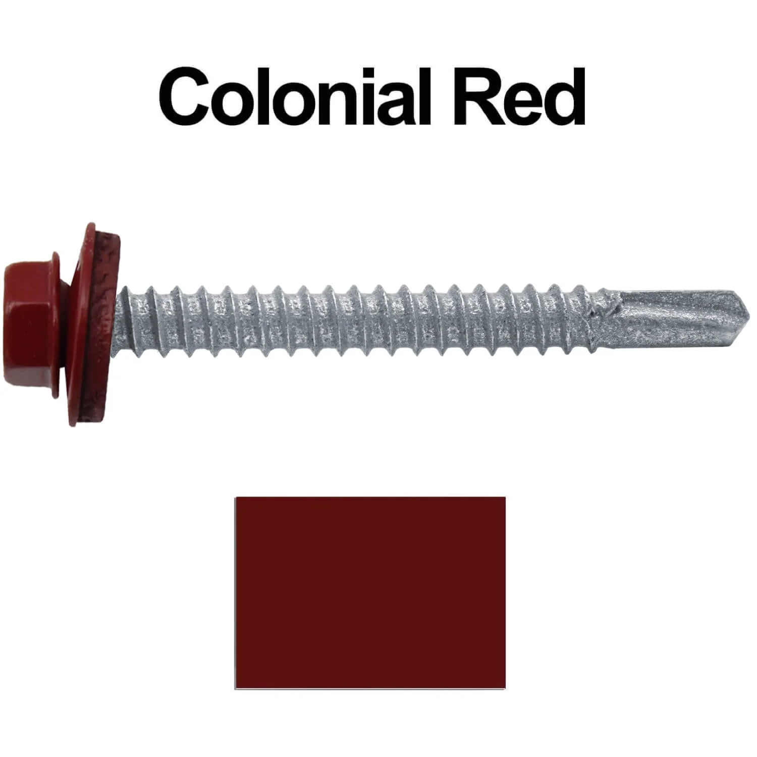 #12 x 2" Metal to Metal Type #3 Metal Roofing Screws - Hex Head Drill Point - 9/16" EPDM Washer. - Image 70