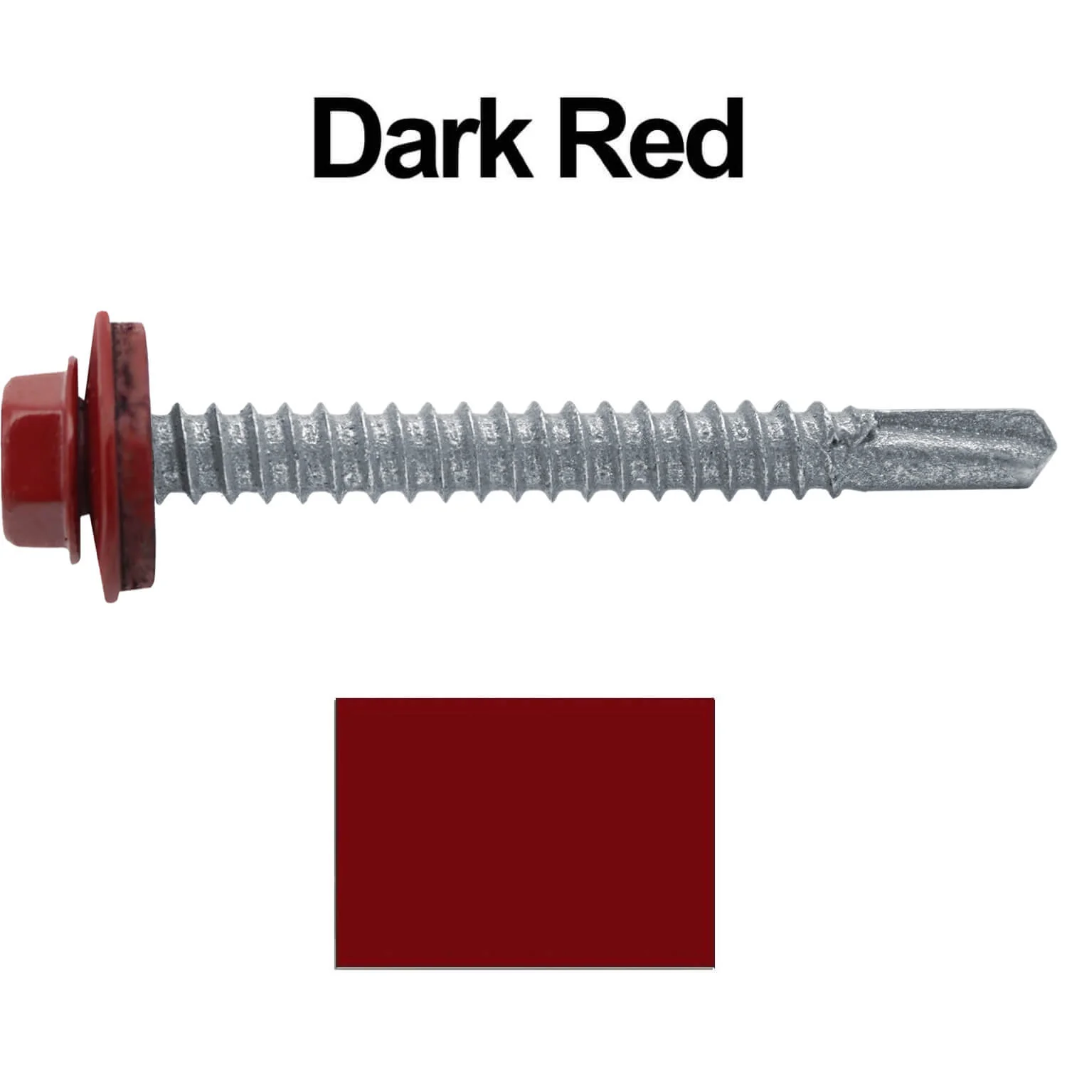 #12 x 2" Metal to Metal Type #3 Metal Roofing Screws - Hex Head Drill Point - 9/16" EPDM Washer. - Image 82