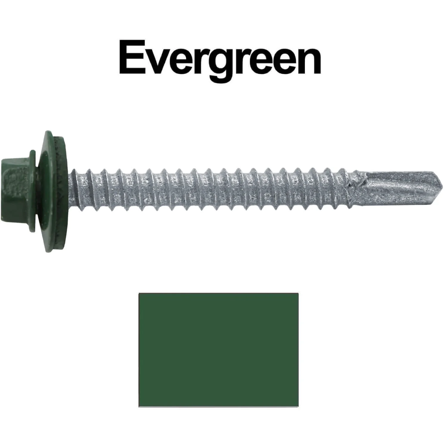 #12 x 2" Metal to Metal Type #3 Metal Roofing Screws - Hex Head Drill Point - 9/16" EPDM Washer. - Image 84