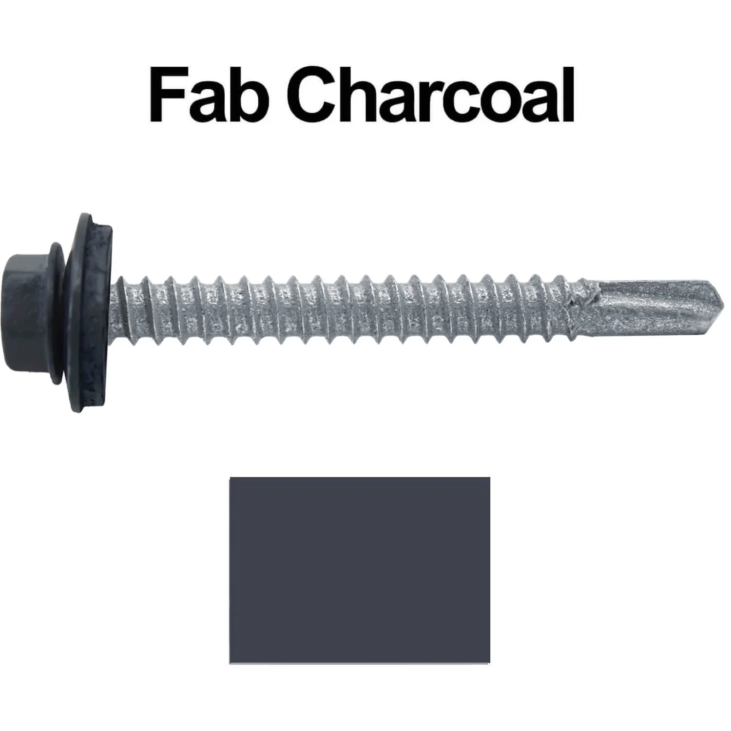 #12 x 2" Metal to Metal Type #3 Metal Roofing Screws - Hex Head Drill Point - 9/16" EPDM Washer. - Image 86