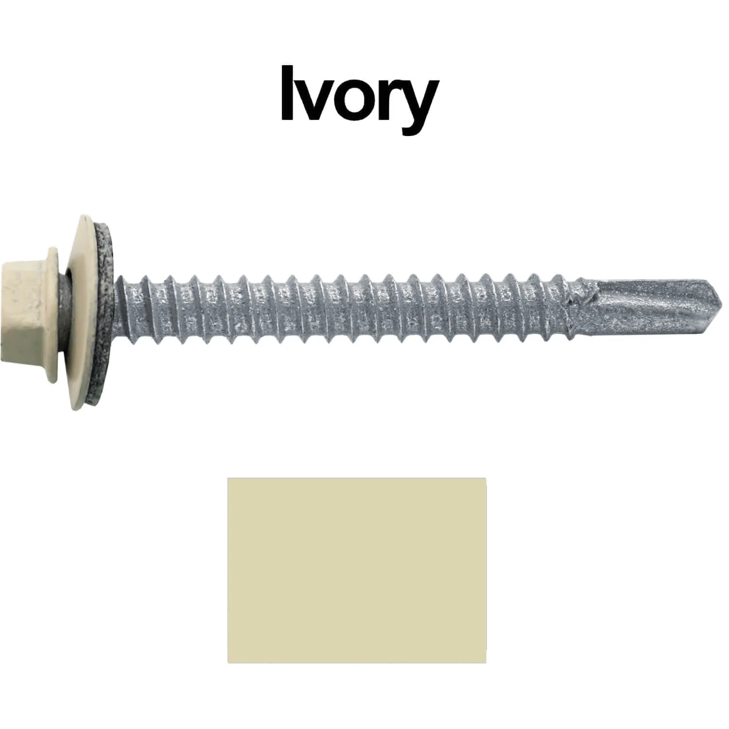 #12 x 2" Metal to Metal Type #3 Metal Roofing Screws - Hex Head Drill Point - 9/16" EPDM Washer. - Image 96