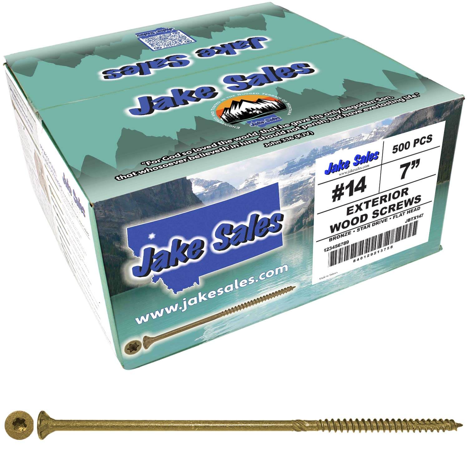 #14 x 5" - 8" Bronze Exterior Coated Wood Screws - Extra Long Bronze Wood Screw with Torx/Star Drive Head - Multipurpose Torx/Star Drive Wood Screws - Image 14