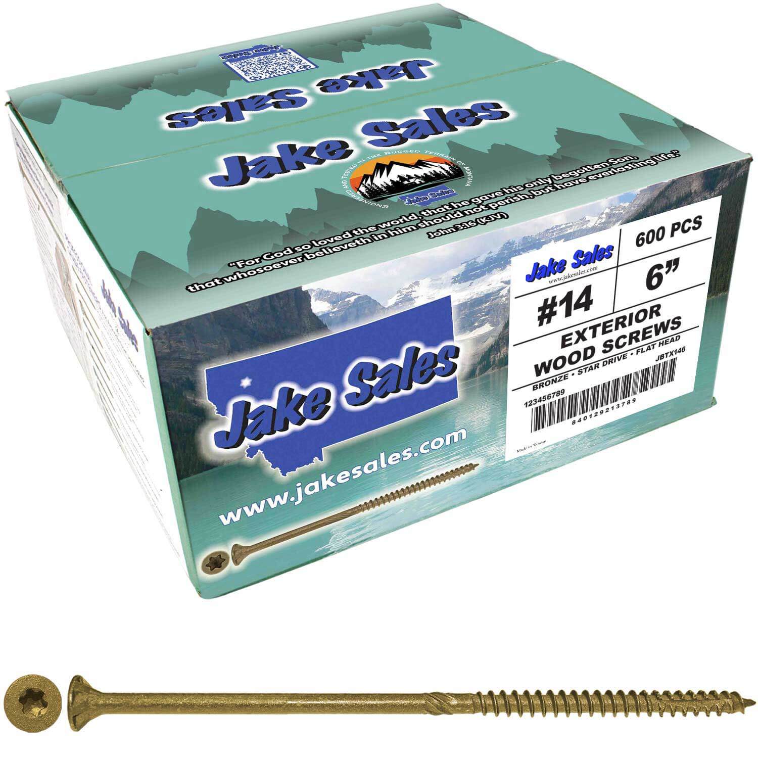 #14 x 5" - 8" Bronze Exterior Coated Wood Screws - Extra Long Bronze Wood Screw with Torx/Star Drive Head - Multipurpose Torx/Star Drive Wood Screws - Image 21