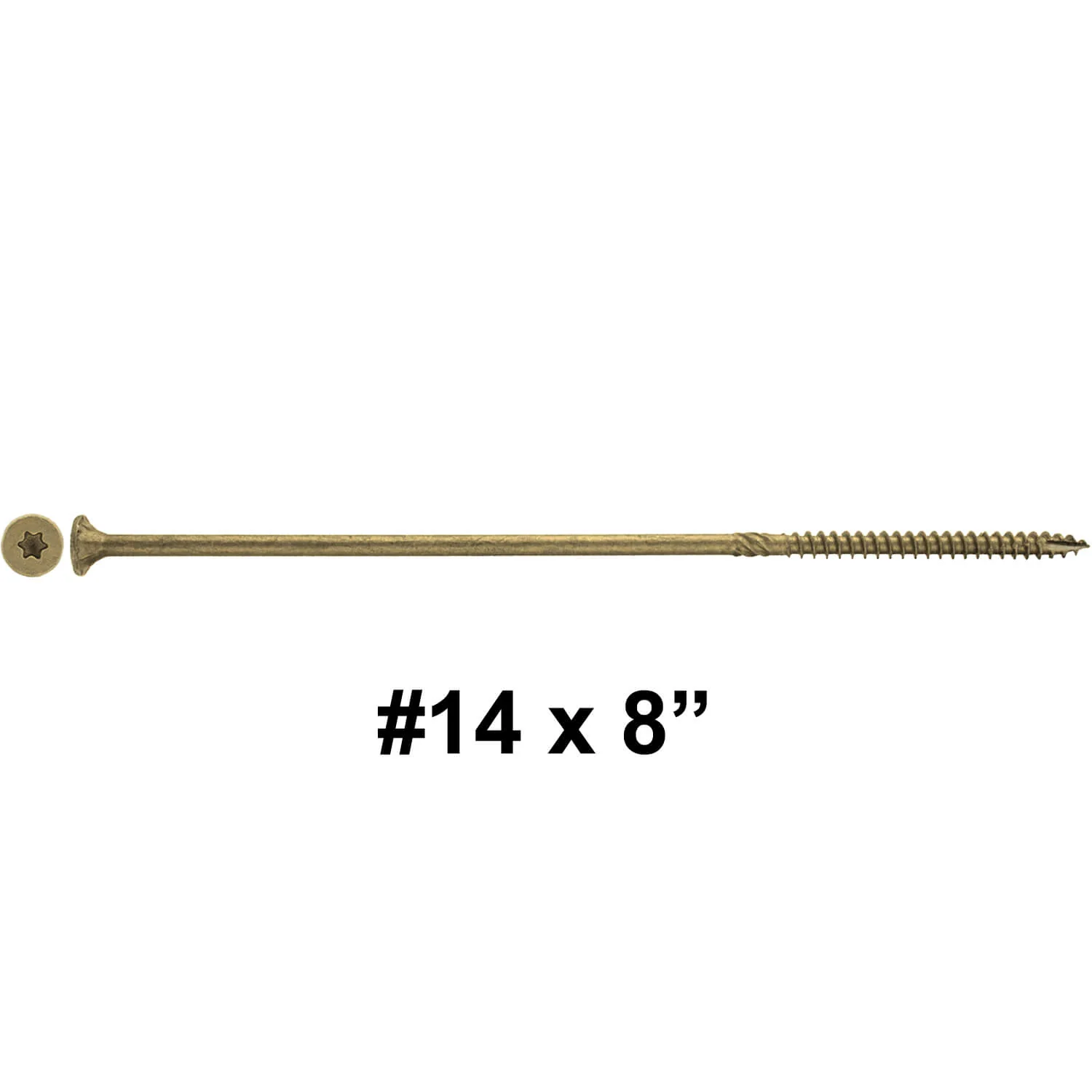 #14 x 5" - 8" Bronze Exterior Coated Wood Screws - Extra Long Bronze Wood Screw with Torx/Star Drive Head - Multipurpose Torx/Star Drive Wood Screws - Image 22