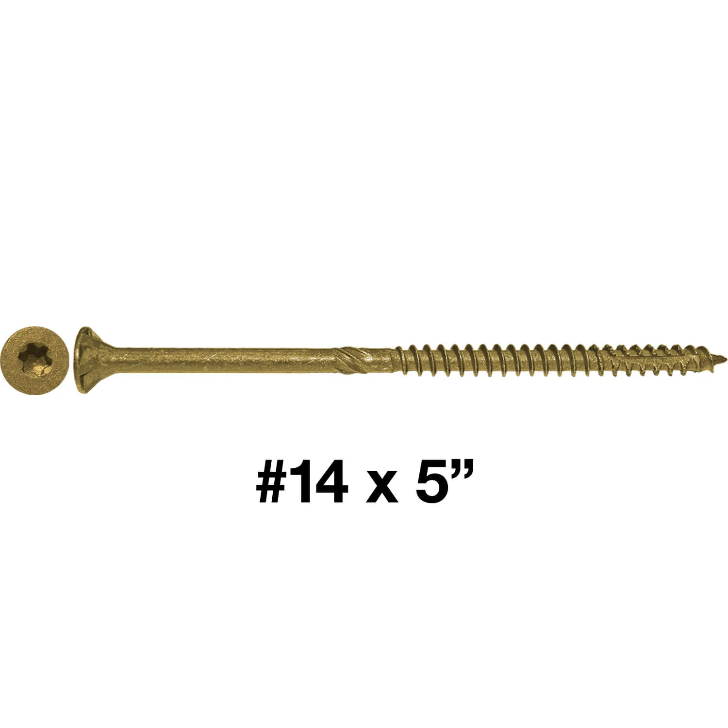 #14 x 5" - 8" Bronze Exterior Coated Wood Screws - Extra Long Bronze Wood Screw with Torx/Star Drive Head - Multipurpose Torx/Star Drive Wood Screws - Image 27