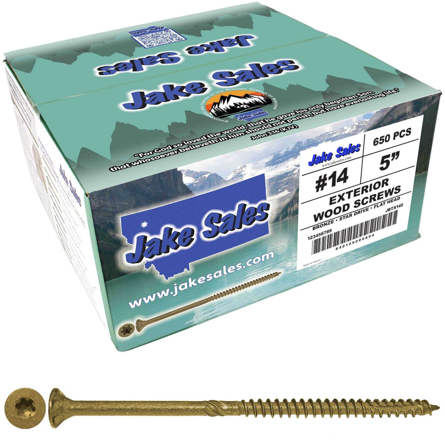 #14 x 5" - 8" Bronze Exterior Coated Wood Screws - Extra Long Bronze Wood Screw with Torx/Star Drive Head - Multipurpose Torx/Star Drive Wood Screws - Image 8