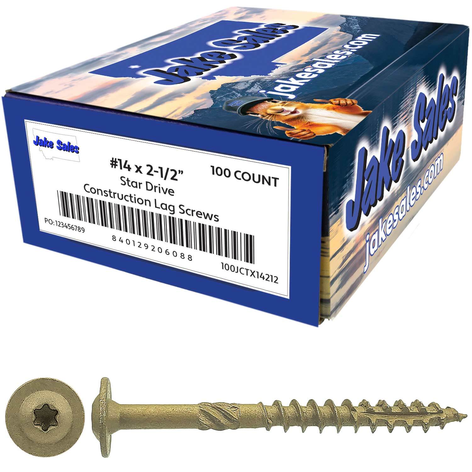 #14 Construction Lag Screws - Exterior Coated Torx/Star Drive Heavy Duty Structural Lag With Modified Truss Washer Head - Image 11