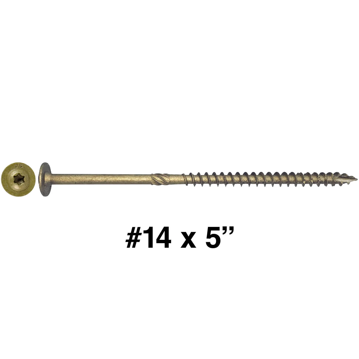 #14 Construction Lag Screws - Exterior Coated Torx/Star Drive Heavy Duty Structural Lag With Modified Truss Washer Head - Image 32