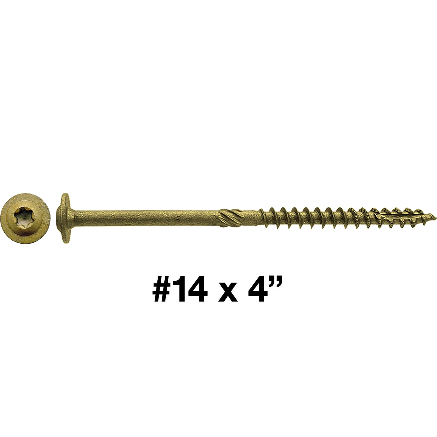 #14 Construction Lag Screws - Exterior Coated Torx/Star Drive Heavy Duty Structural Lag With Modified Truss Washer Head - Image 44