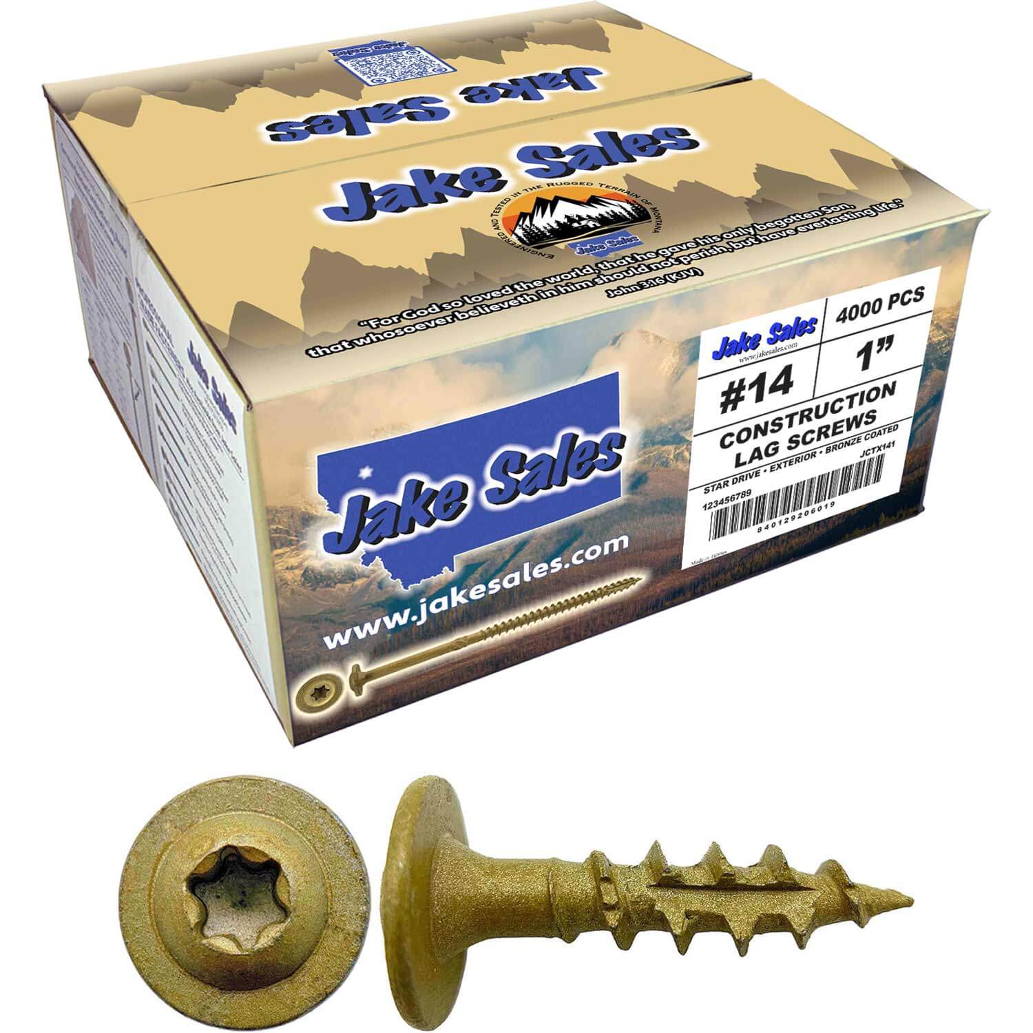 #14 Construction Lag Screws - Exterior Coated Torx/Star Drive Heavy Duty Structural Lag With Modified Truss Washer Head - Image 6