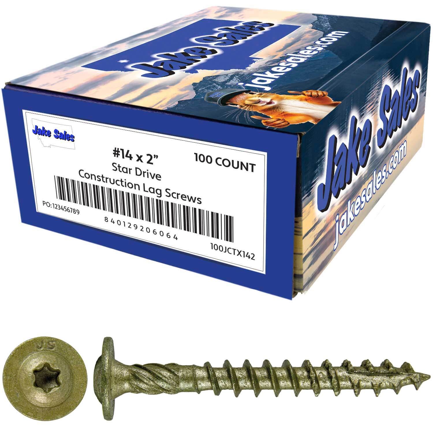 #14 Construction Lag Screws - Exterior Coated Torx/Star Drive Heavy Duty Structural Lag With Modified Truss Washer Head - Image 9