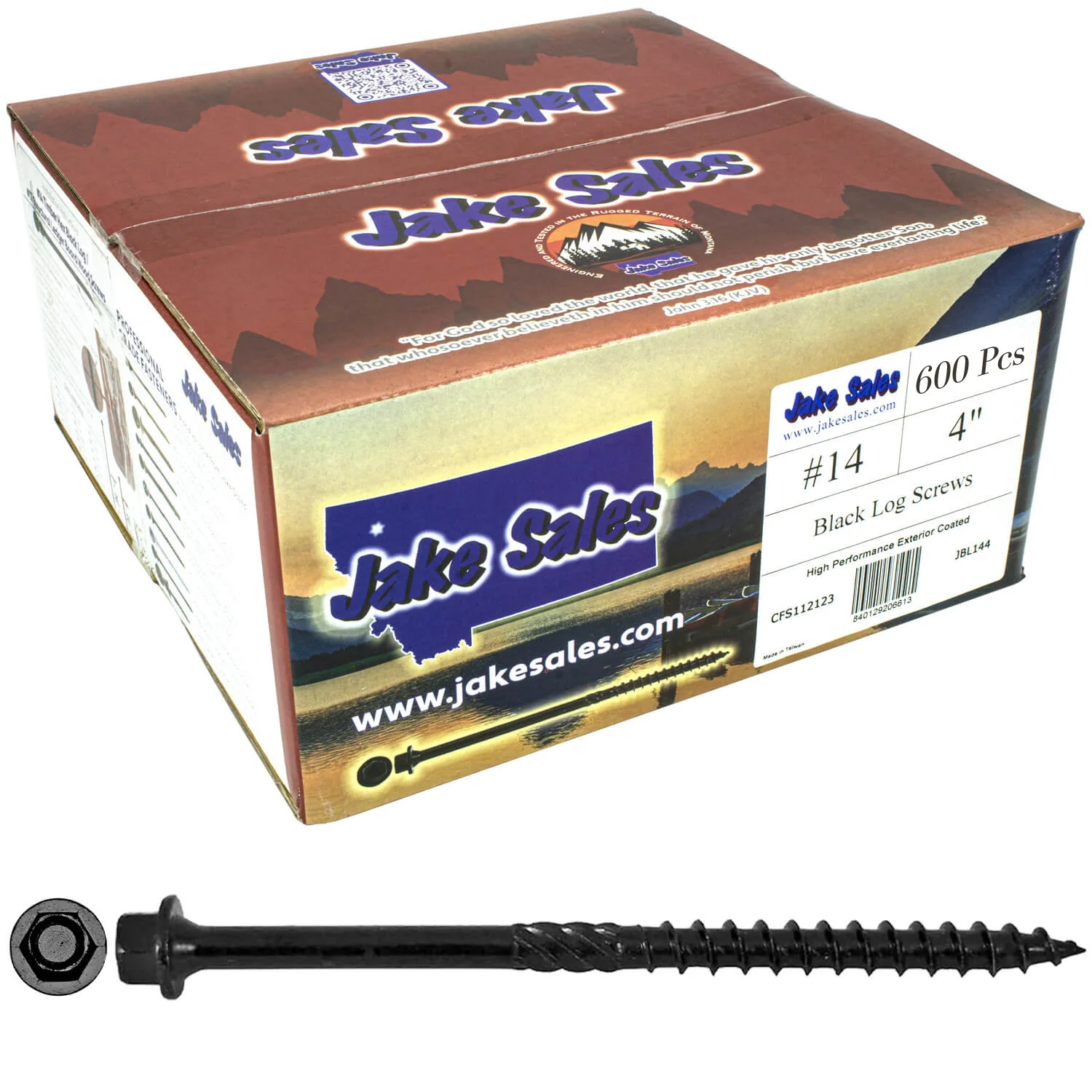 #14 Heavy-Duty Black Timber, Log & Structural Wood Screws - Exterior Coated - Use for Fastening Ledger Boards, Large Timbers, Logs and more. - Image 14