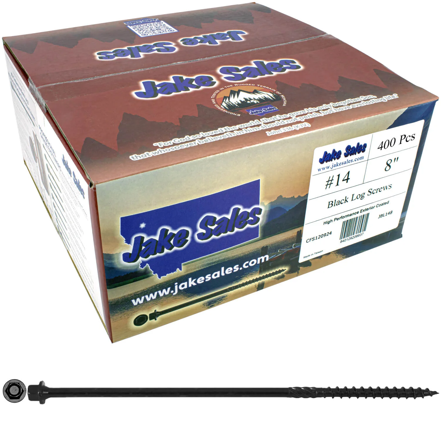 #14 Heavy-Duty Black Timber, Log & Structural Wood Screws - Exterior Coated - Use for Fastening Ledger Boards, Large Timbers, Logs and more. - Image 33