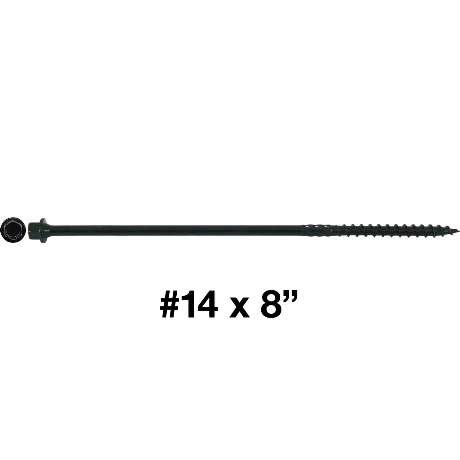 #14 Heavy-Duty Black Timber, Log & Structural Wood Screws - Exterior Coated - Use for Fastening Ledger Boards, Large Timbers, Logs and more. - Image 7