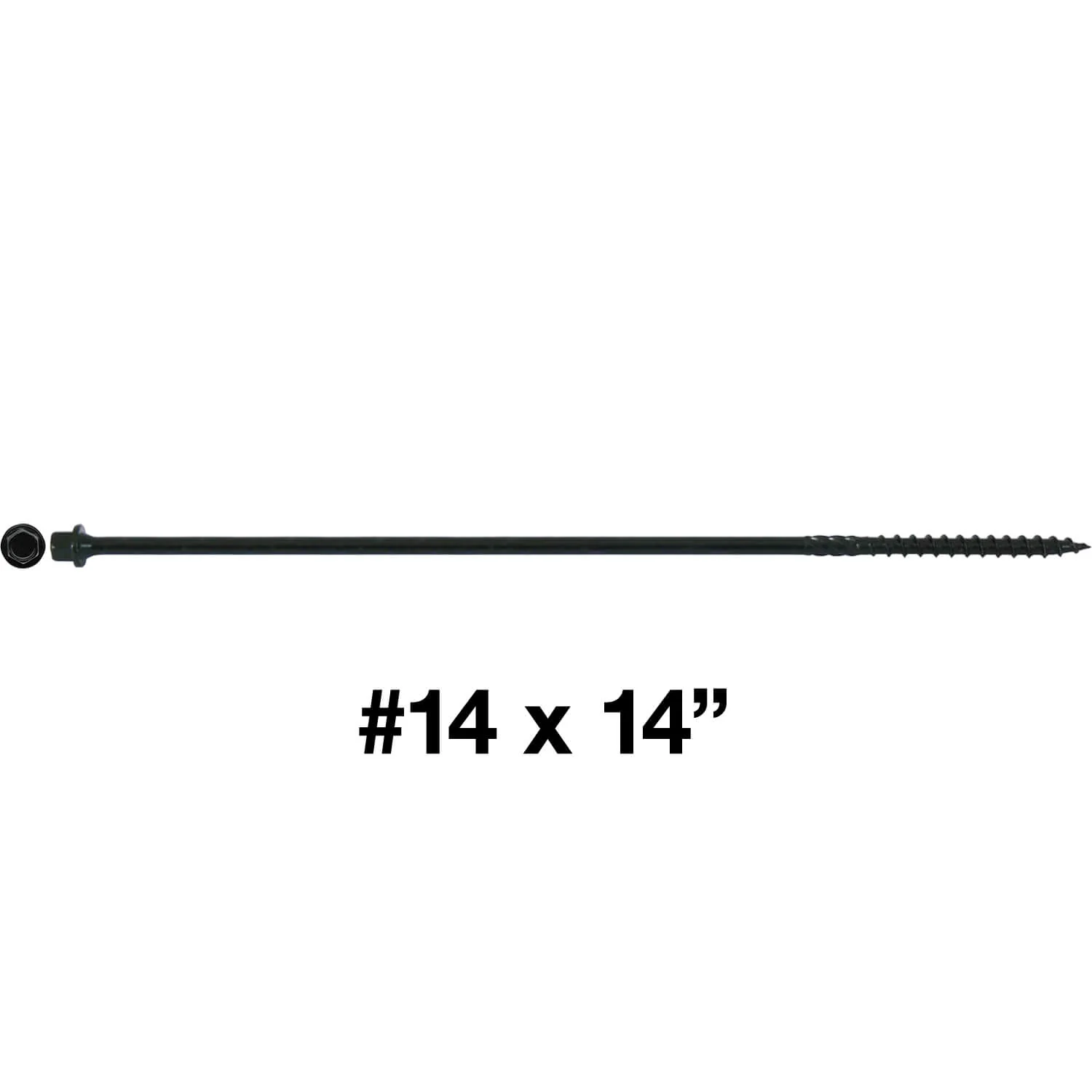 #14 Heavy-Duty Black Timber, Log & Structural Wood Screws - Exterior Coated - Use for Fastening Ledger Boards, Large Timbers, Logs and more. - Image 73