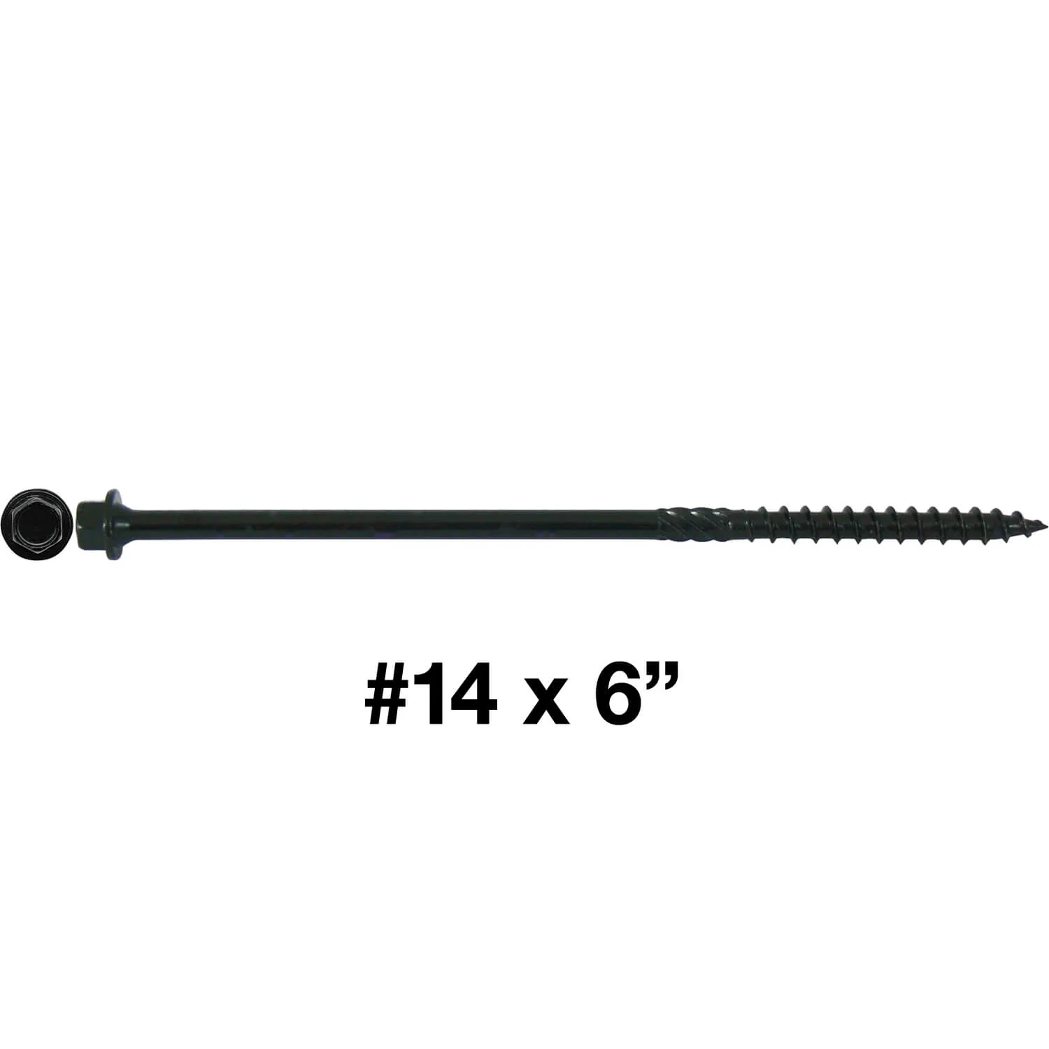 #14 Heavy-Duty Black Timber, Log & Structural Wood Screws - Exterior Coated - Use for Fastening Ledger Boards, Large Timbers, Logs and more. - Image 75