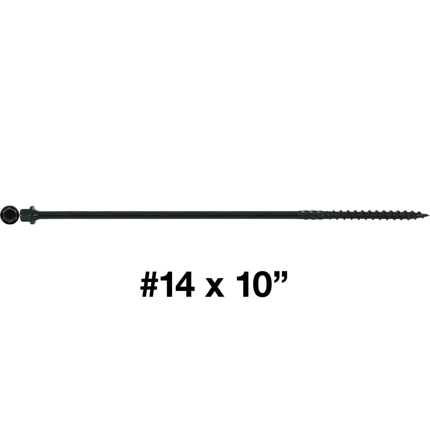 #14 Heavy-Duty Black Timber, Log & Structural Wood Screws - Exterior Coated - Use for Fastening Ledger Boards, Large Timbers, Logs and more. - Image 77
