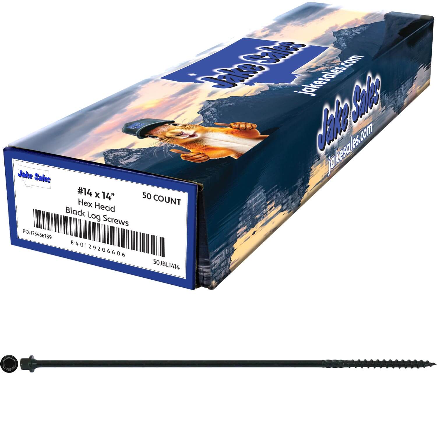 #14 Heavy-Duty Black Timber, Log & Structural Wood Screws - Exterior Coated - Use for Fastening Ledger Boards, Large Timbers, Logs and more. - Image 80