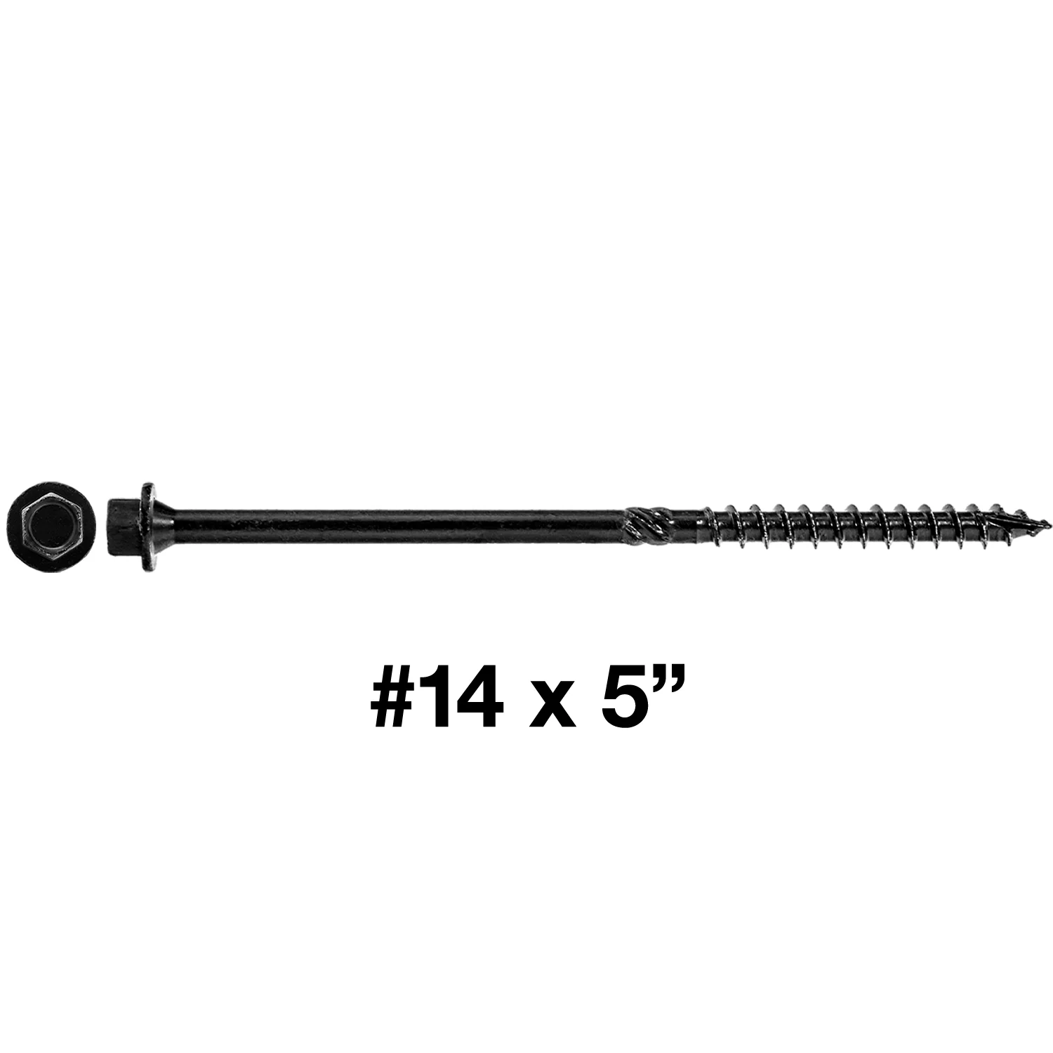 #14 Heavy-Duty Black Timber, Log & Structural Wood Screws - Exterior Coated - Use for Fastening Ledger Boards, Large Timbers, Logs and more. - Image 82