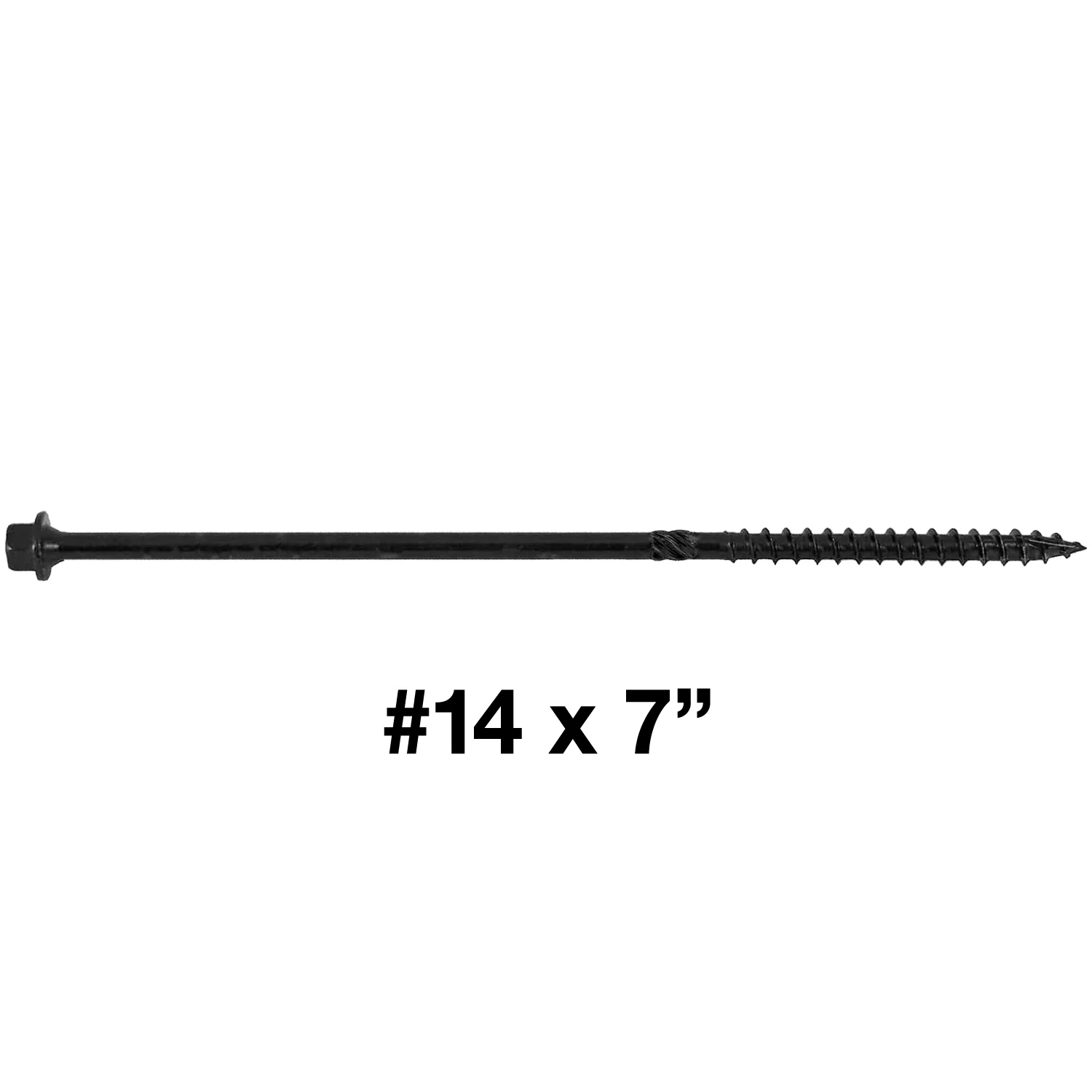 #14 Heavy-Duty Black Timber, Log & Structural Wood Screws - Exterior Coated - Use for Fastening Ledger Boards, Large Timbers, Logs and more. - Image 84