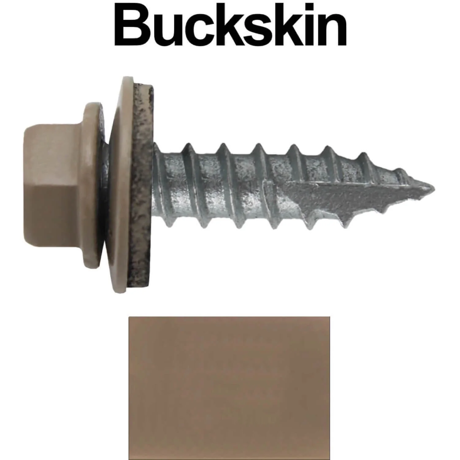#14 x 1"  Metal ROOFING SCREWS - Hex Washer Head - Self starting/self tapping - EPDM washer. Colored head. - Image 11