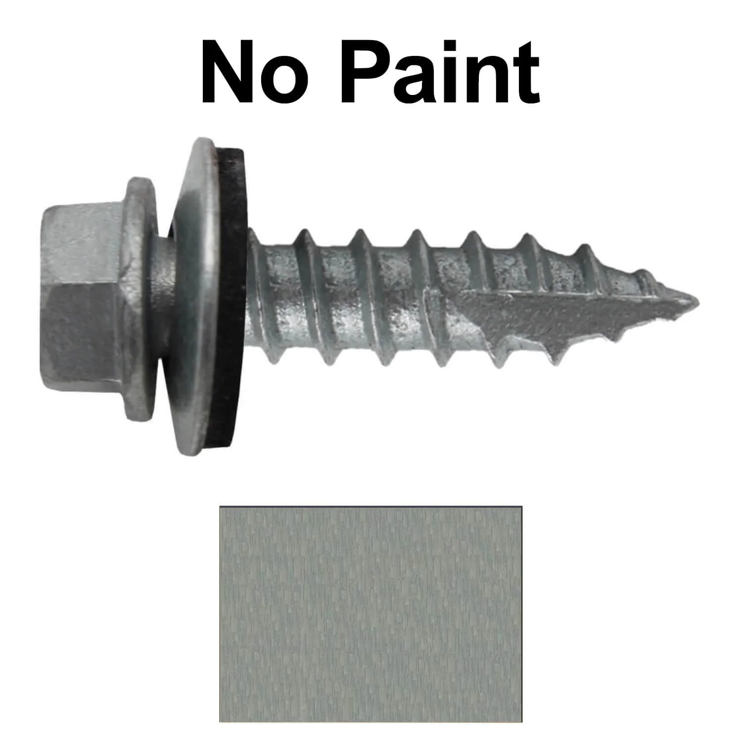 #14 x 1"  Metal ROOFING SCREWS - Hex Washer Head - Self starting/self tapping - EPDM washer. Colored head. - Image 117