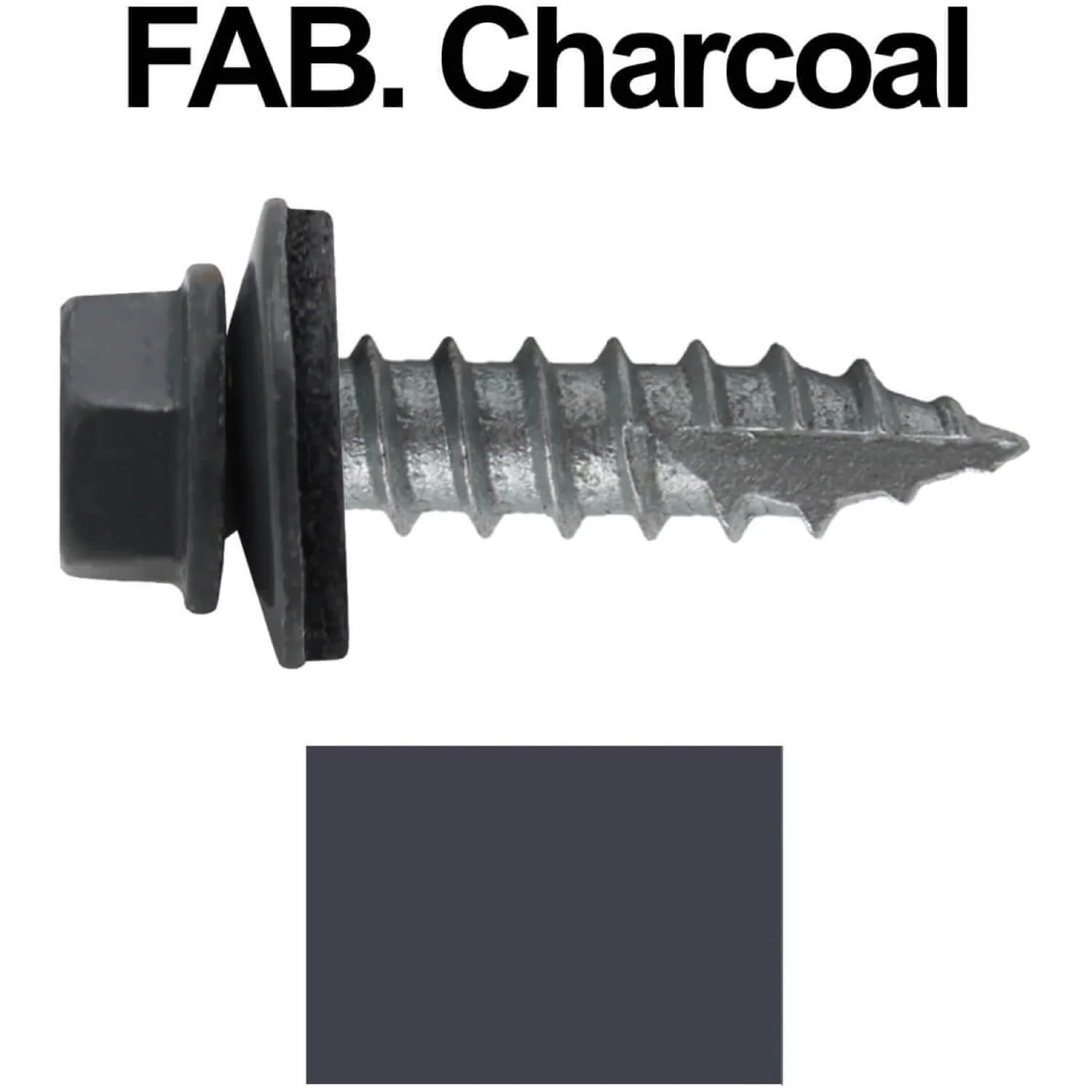 #14 x 1"  Metal ROOFING SCREWS - Hex Washer Head - Self starting/self tapping - EPDM washer. Colored head. - Image 22