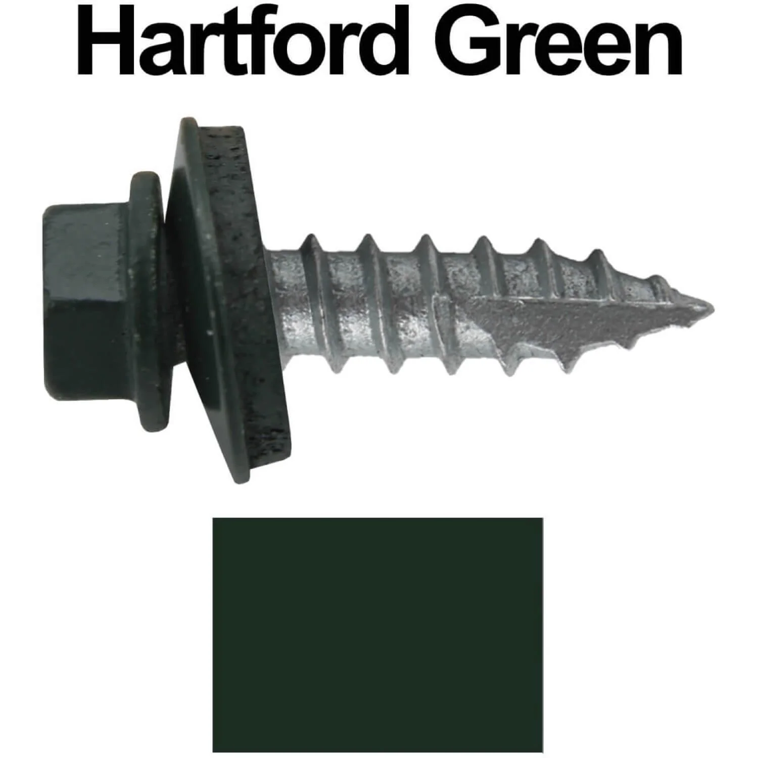 #14 x 1"  Metal ROOFING SCREWS - Hex Washer Head - Self starting/self tapping - EPDM washer. Colored head. - Image 23
