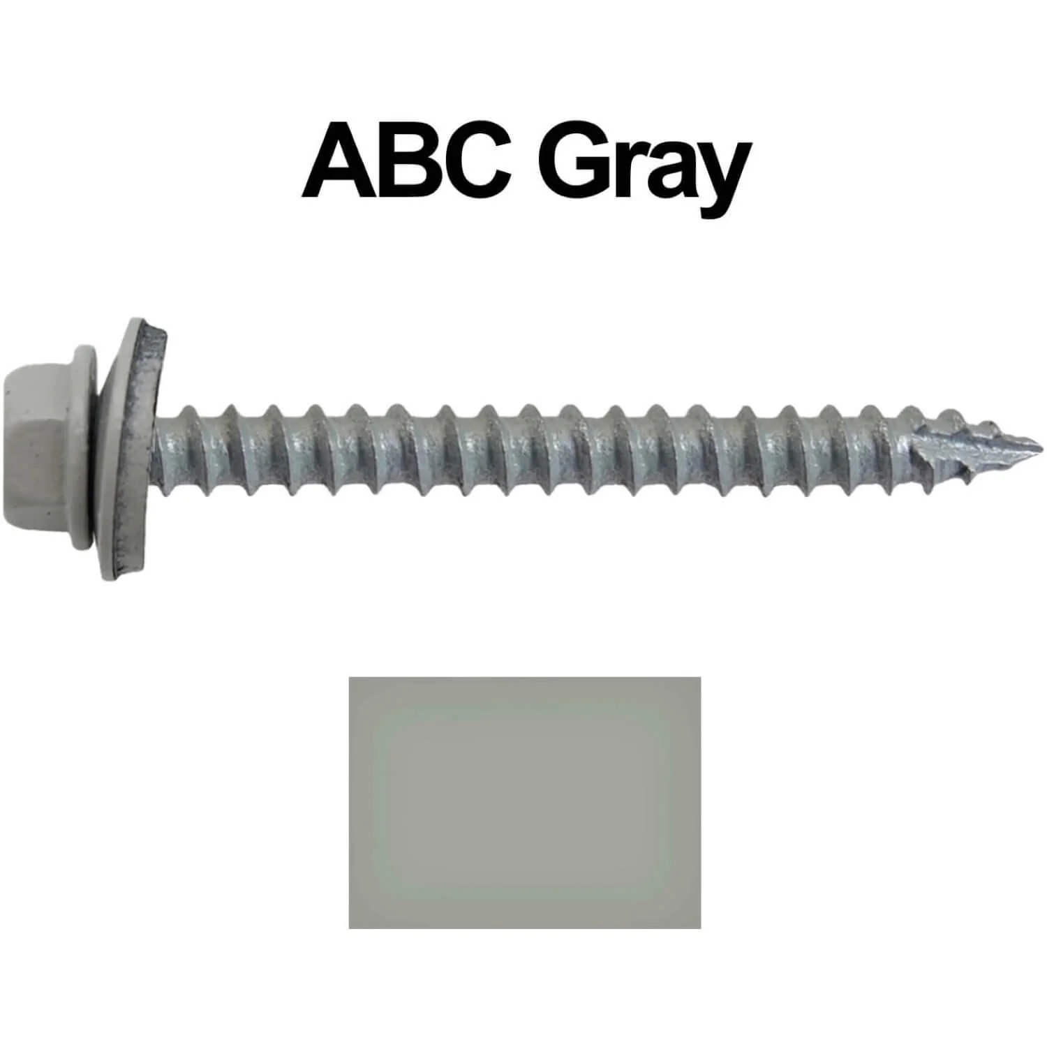 #14 x 2-1/2" Metal ROOFING SCREWS - Hex Washer Head - Self starting/self tapping - EPDM washer. Colored head. - Image 117