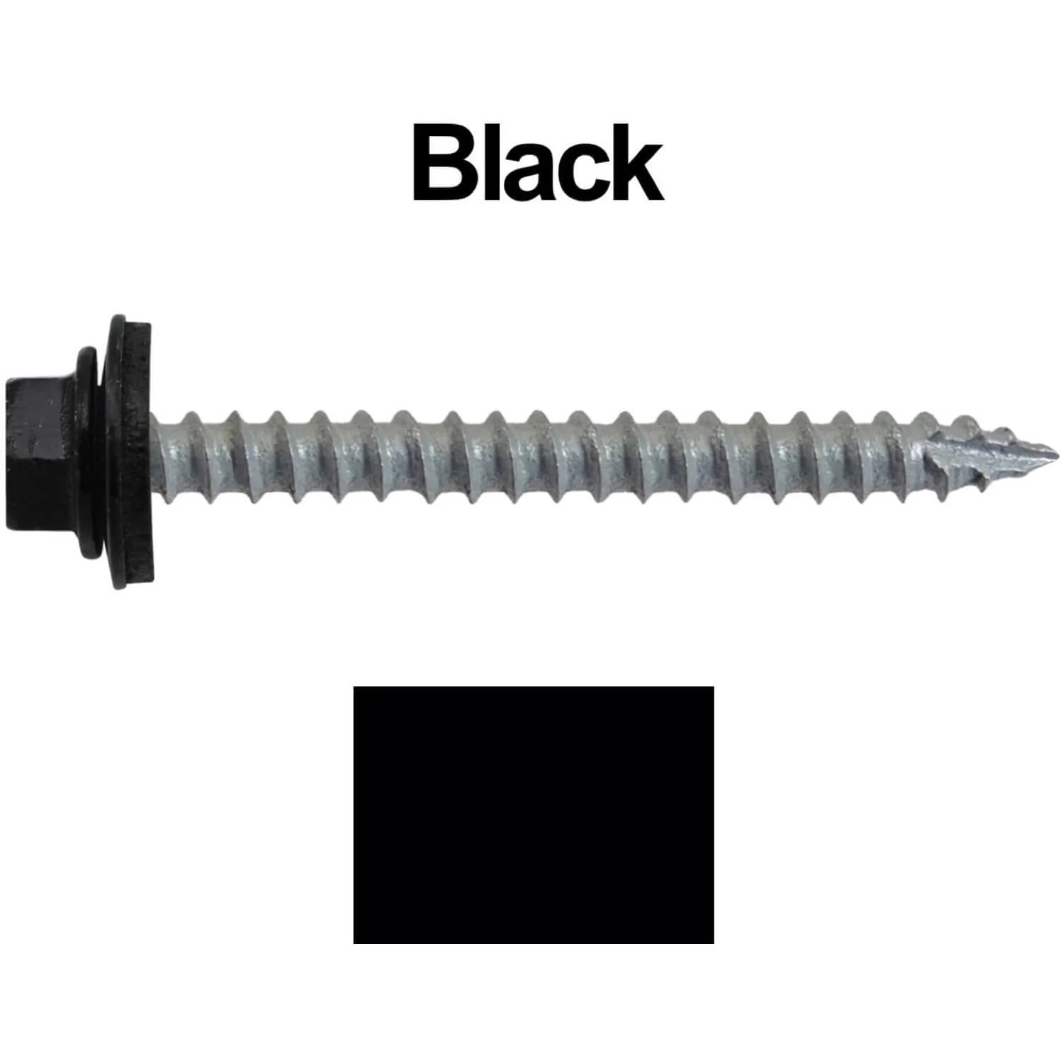 #14 x 2-1/2" Metal ROOFING SCREWS - Hex Washer Head - Self starting/self tapping - EPDM washer. Colored head. - Image 119