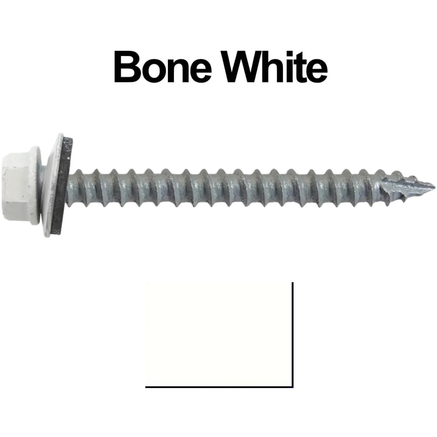 #14 x 2-1/2" Metal ROOFING SCREWS - Hex Washer Head - Self starting/self tapping - EPDM washer. Colored head. - Image 120