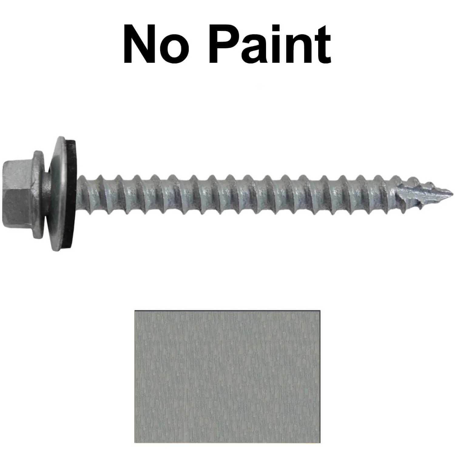 #14 x 2-1/2" Metal ROOFING SCREWS - Hex Washer Head - Self starting/self tapping - EPDM washer. Colored head. - Image 121