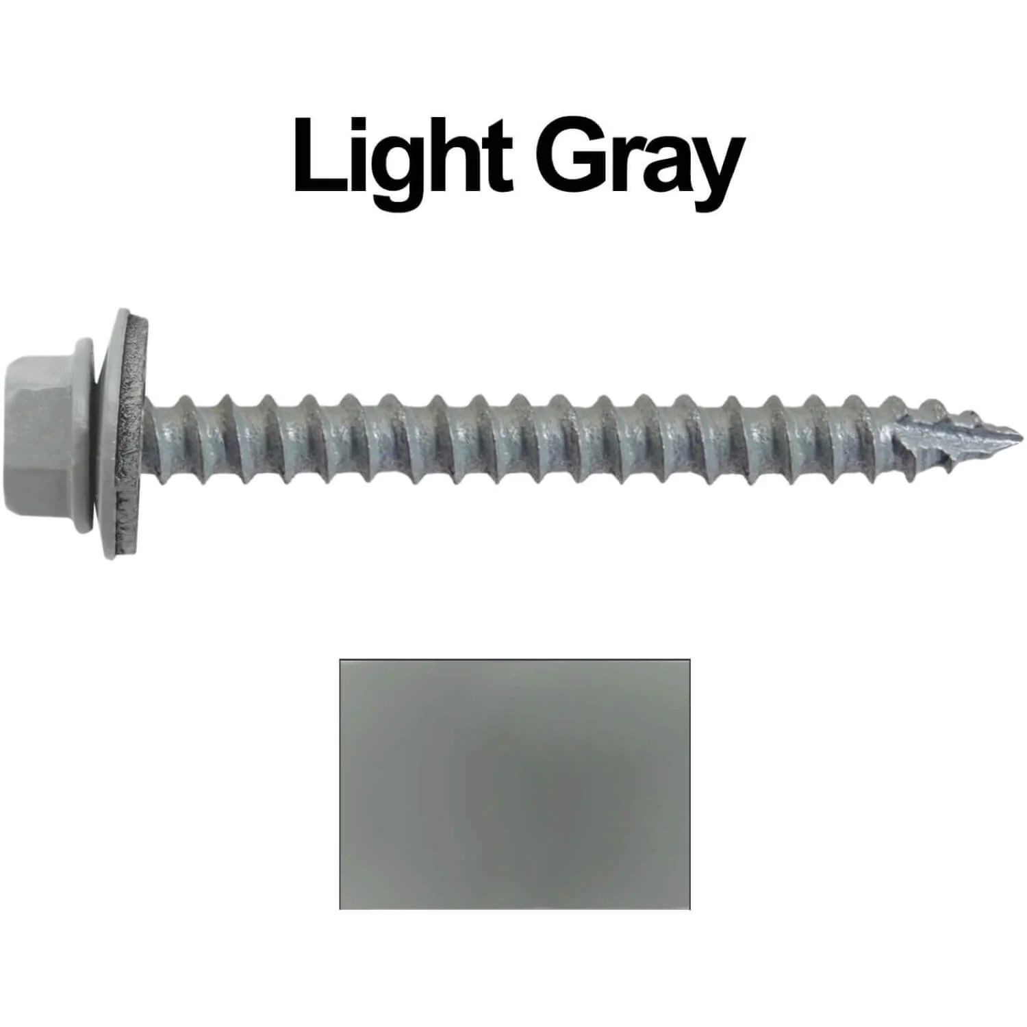 #14 x 2-1/2" Metal ROOFING SCREWS - Hex Washer Head - Self starting/self tapping - EPDM washer. Colored head. - Image 26