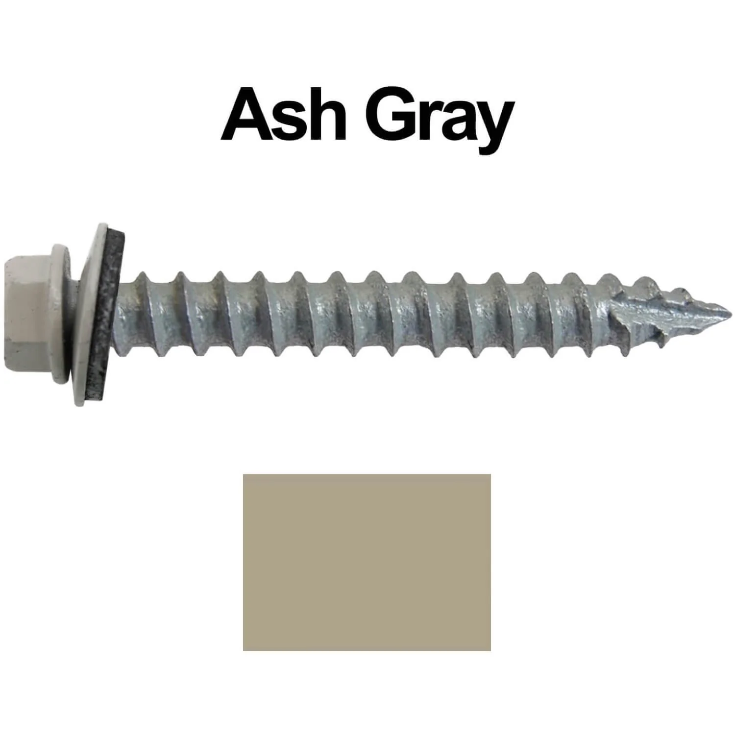 #14 x 2" Metal ROOFING SCREWS - Hex Washer Head - Self starting/self tapping - EPDM washer. Colored head. - Image 130