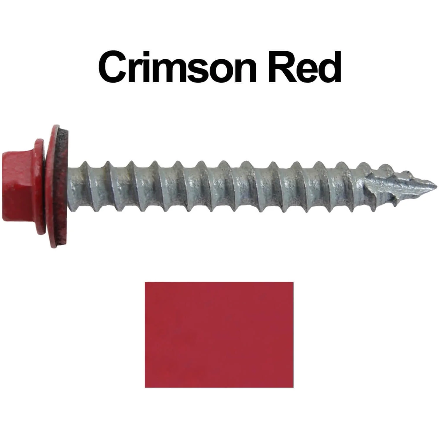 #14 x 2" Metal ROOFING SCREWS - Hex Washer Head - Self starting/self tapping - EPDM washer. Colored head. - Image 138
