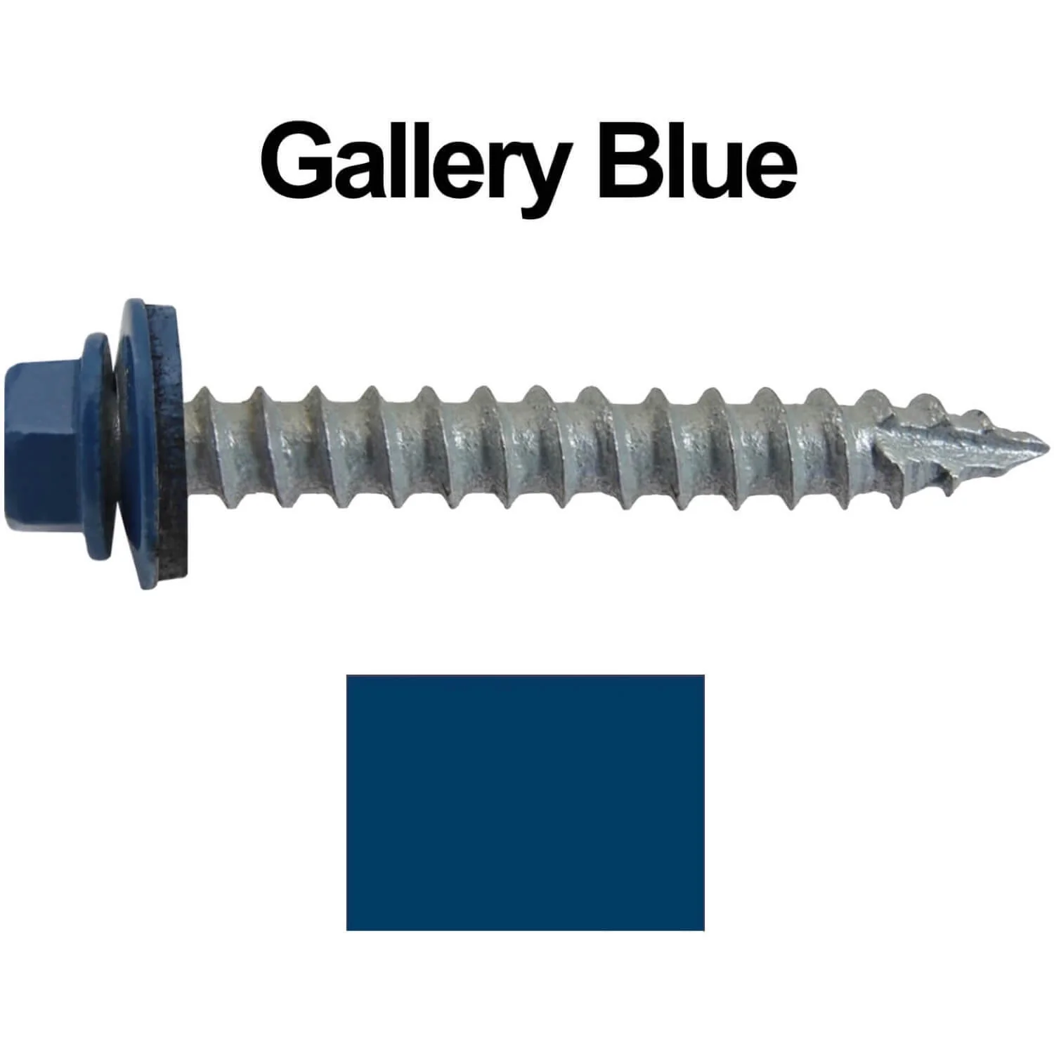 #14 x 2" Metal ROOFING SCREWS - Hex Washer Head - Self starting/self tapping - EPDM washer. Colored head. - Image 21