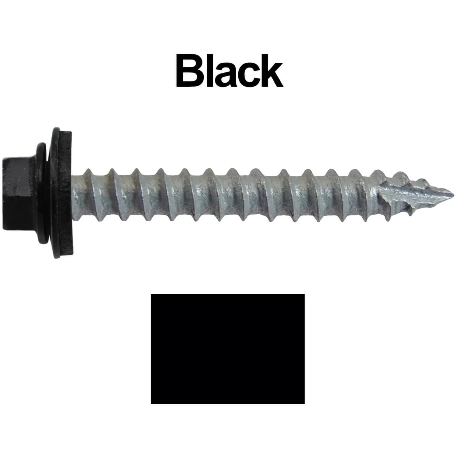 #14 x 2" Metal ROOFING SCREWS - Hex Washer Head - Self starting/self tapping - EPDM washer. Colored head. - Image 7