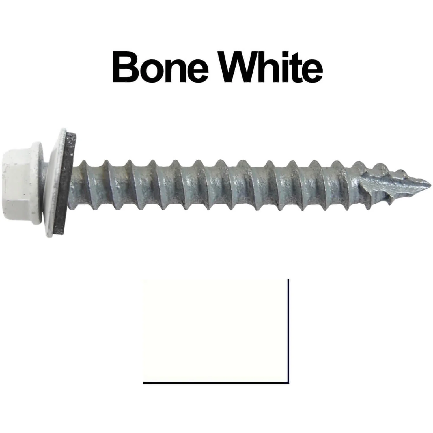 #14 x 2" Metal ROOFING SCREWS - Hex Washer Head - Self starting/self tapping - EPDM washer. Colored head. - Image 8