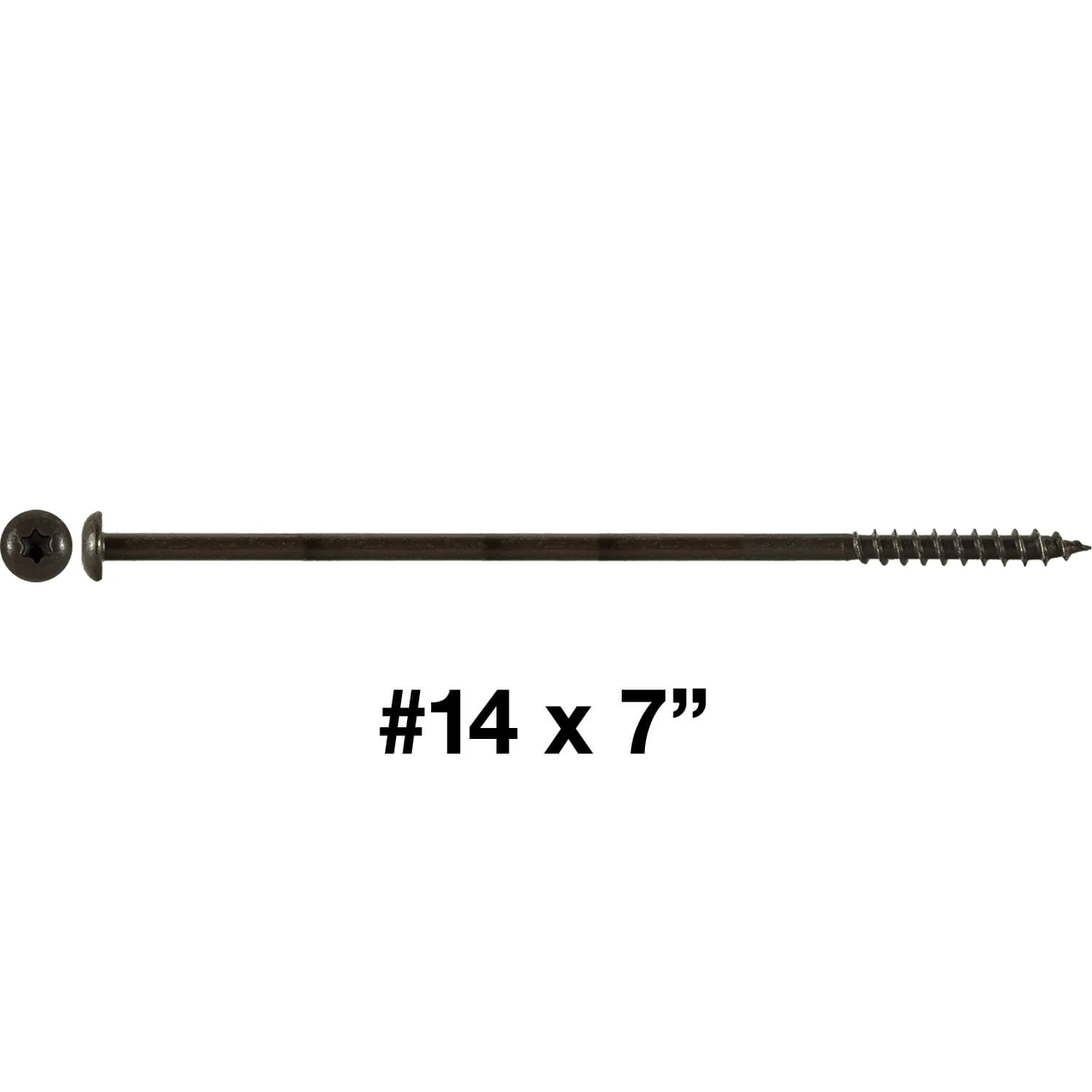 #14 x 7" Ceramic Coated Torx/Star Drive Gutter Screws - For Fastening Gutters to Wood - Torx/Star T-30 Drive Head - Image 28