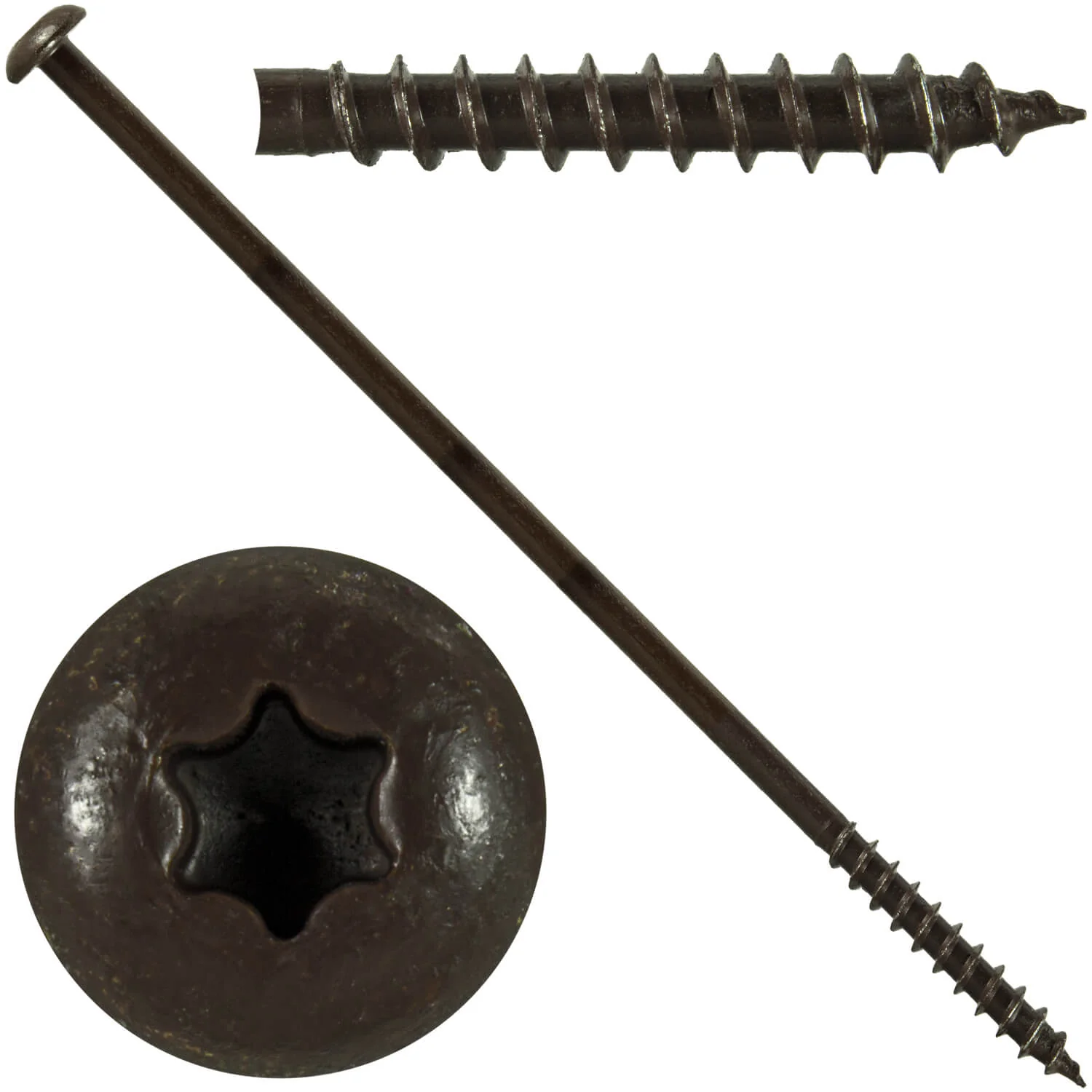 #14 x 7" Ceramic Coated Torx/Star Drive Gutter Screws - For Fastening Gutters to Wood - Torx/Star T-30 Drive Head - Image 40